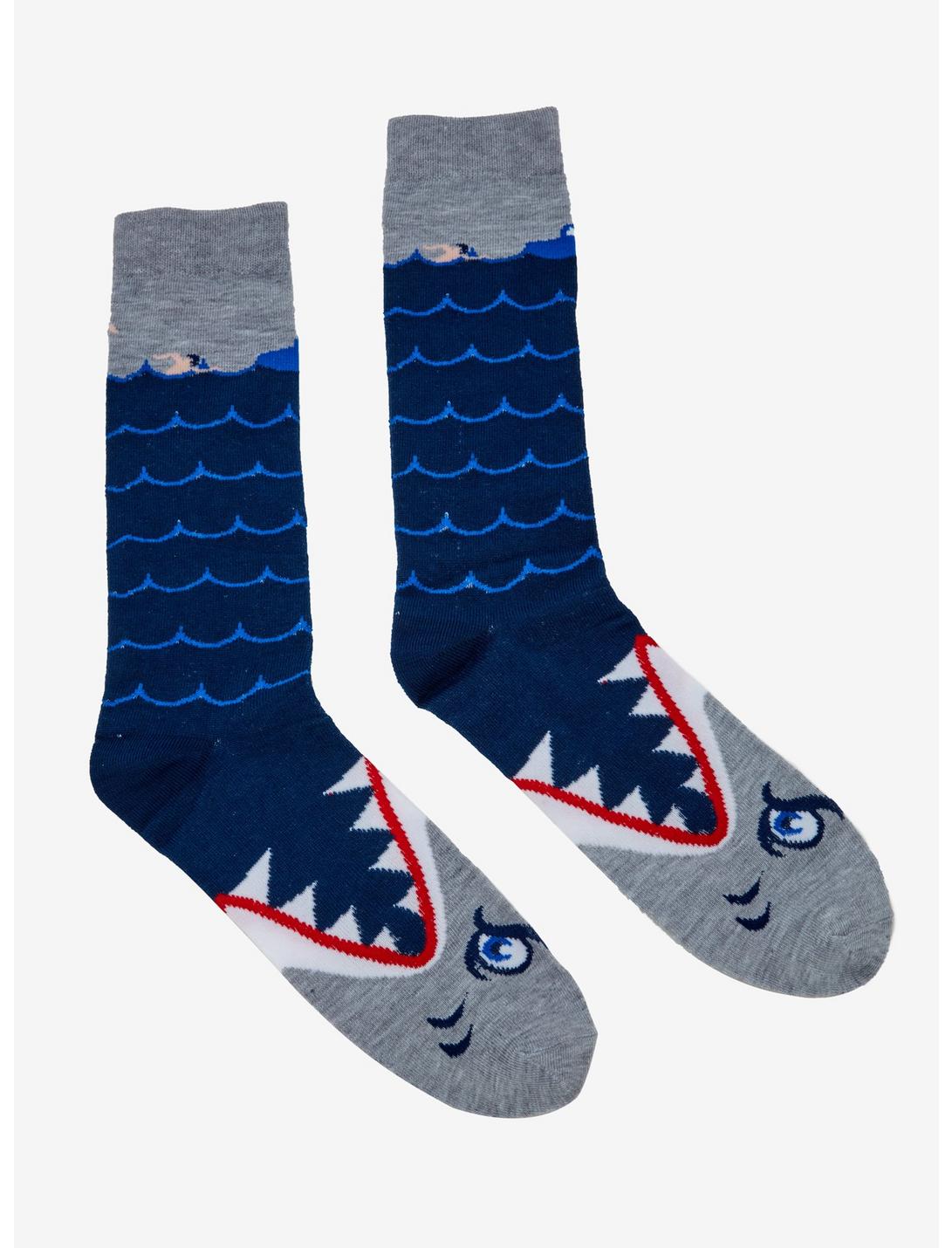 Shark Attack Crew Socks, , hi-res