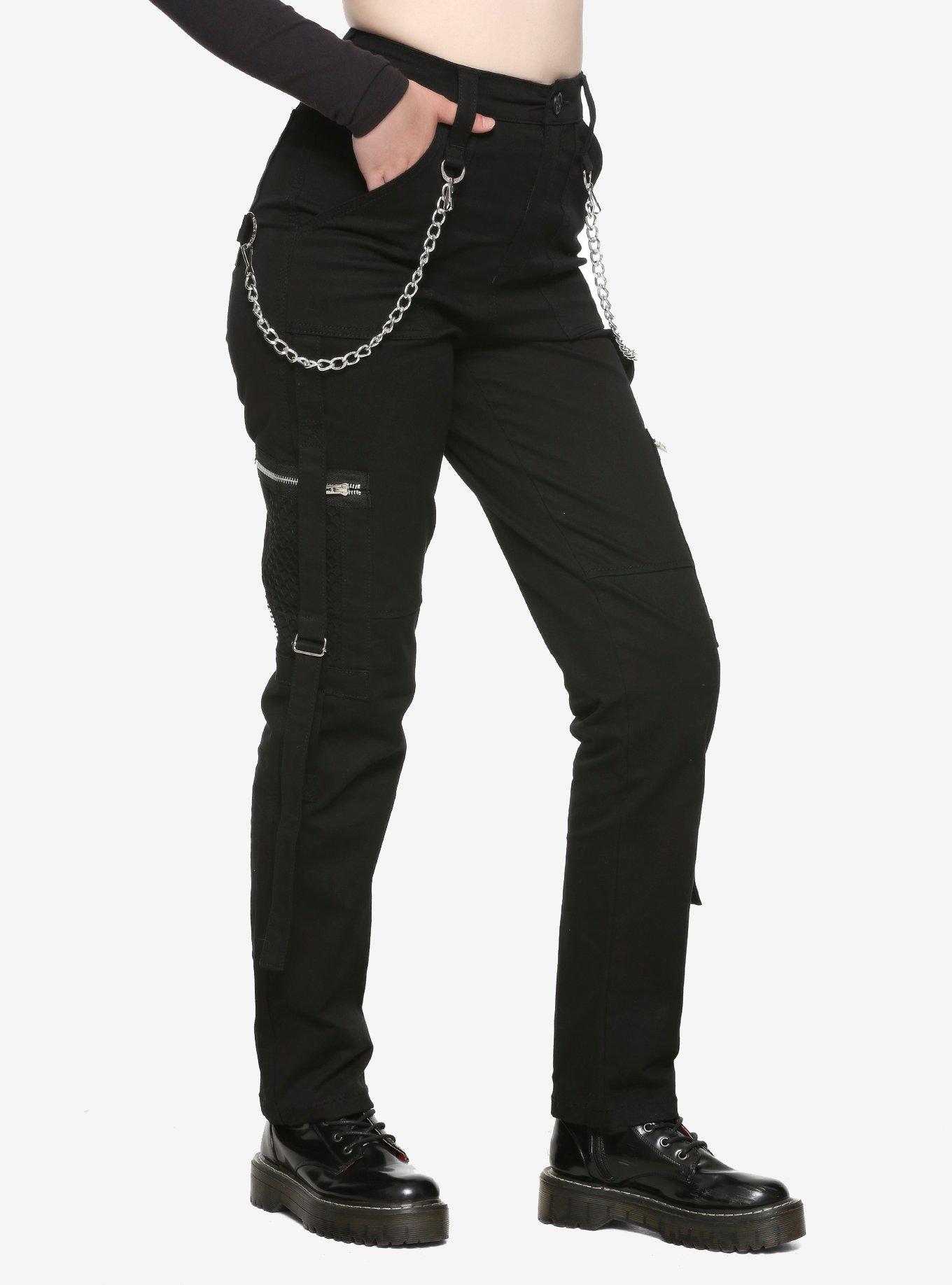 Royal Bones By Tripp Black Strap Skinny Jeans Plus Size