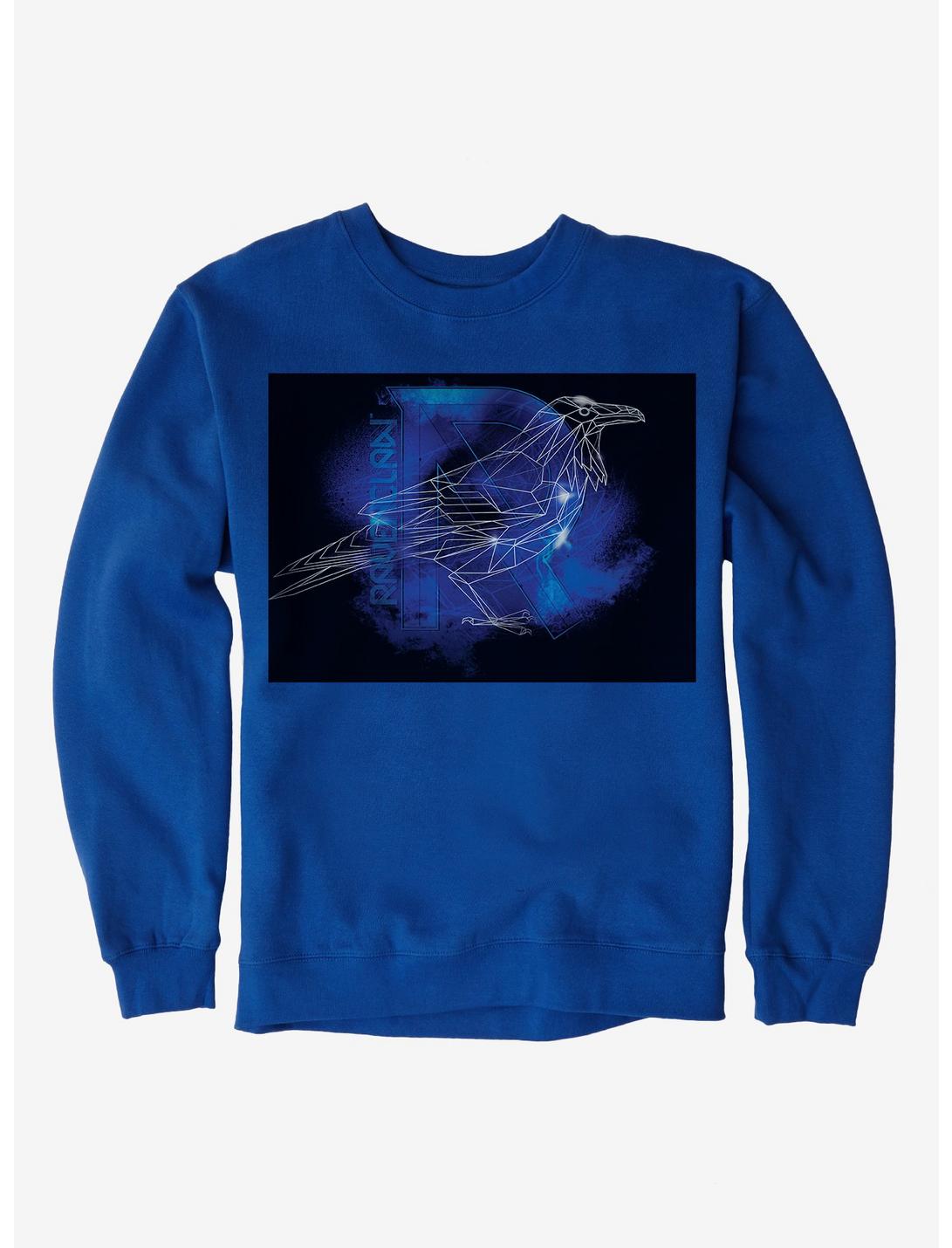 Harry Potter Ravenclaw Logo Outline Royal Blue Sweatshirt, ROYAL BLUE, hi-res