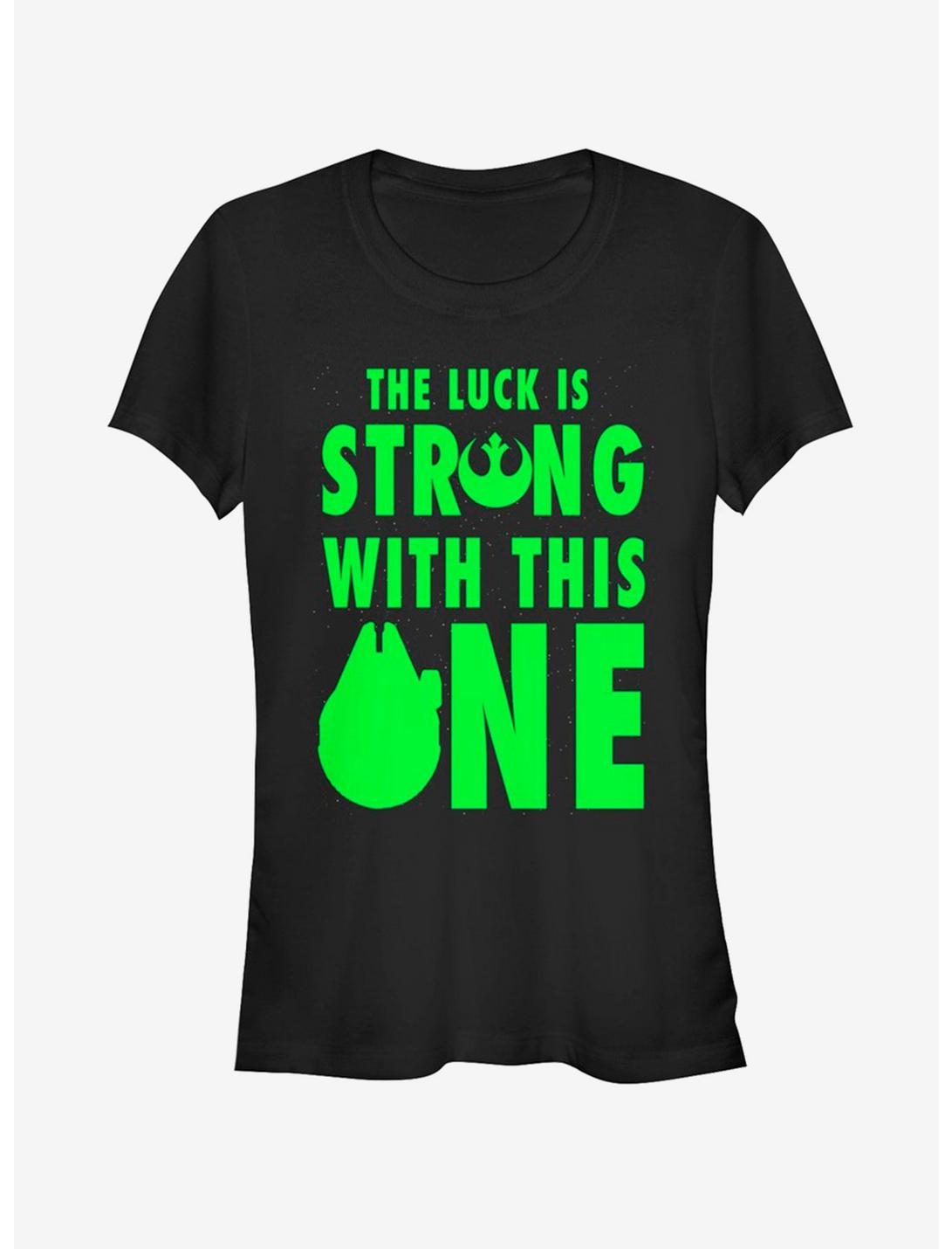 Lucasfilm Star Wars Luck is Strong Girls T-Shirt, BLACK, hi-res