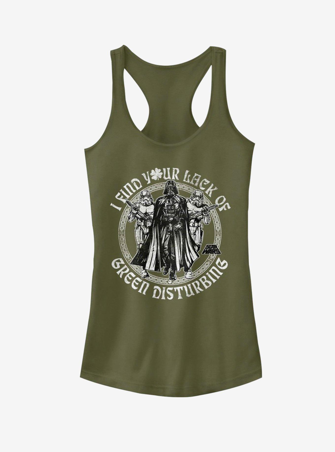 Lucasfilm Star Wars Green Disturbing Girls Tank, MIL GRN, hi-res