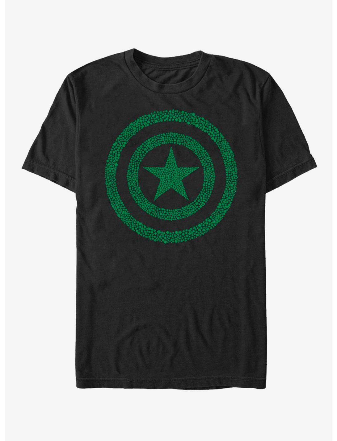 Marvel Captain America Clover  Shield T-Shirt, BLACK, hi-res