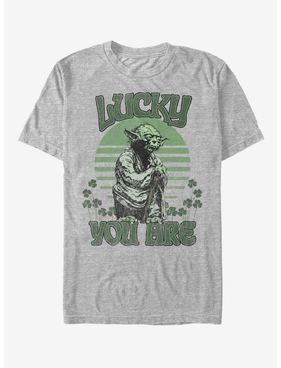 Lucasfilm Star Wars Lucky Is Yoda T-Shirt, ATH HTR, hi-res