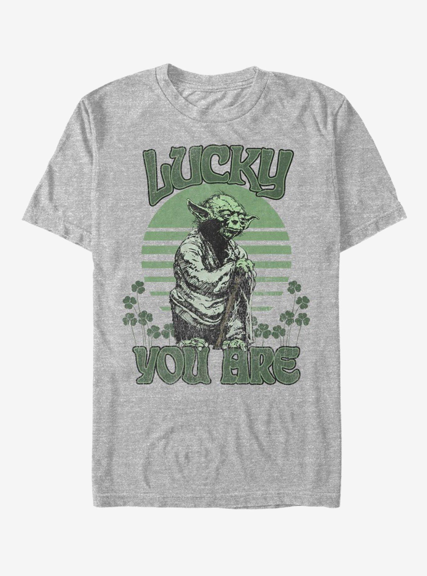 Lucasfilm Star Wars Lucky Is Yoda T-Shirt, ATH HTR, hi-res
