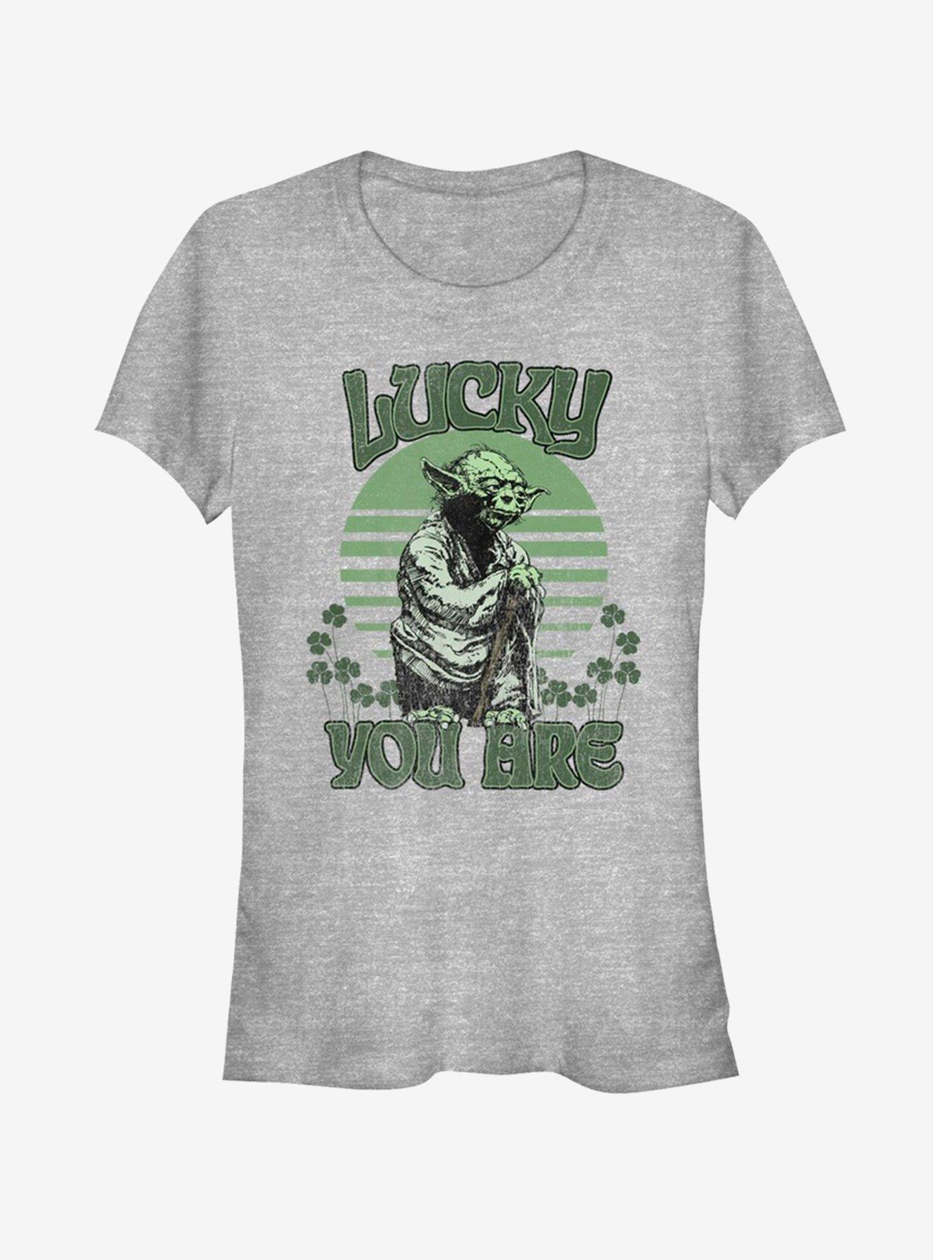 Lucasfilm Star Wars Lucky Is Yoda Girls T-Shirt, ATH HTR, hi-res