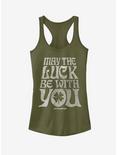Lucasfilm Star Wars Luck Be With You Girls Tank, MIL GRN, hi-res
