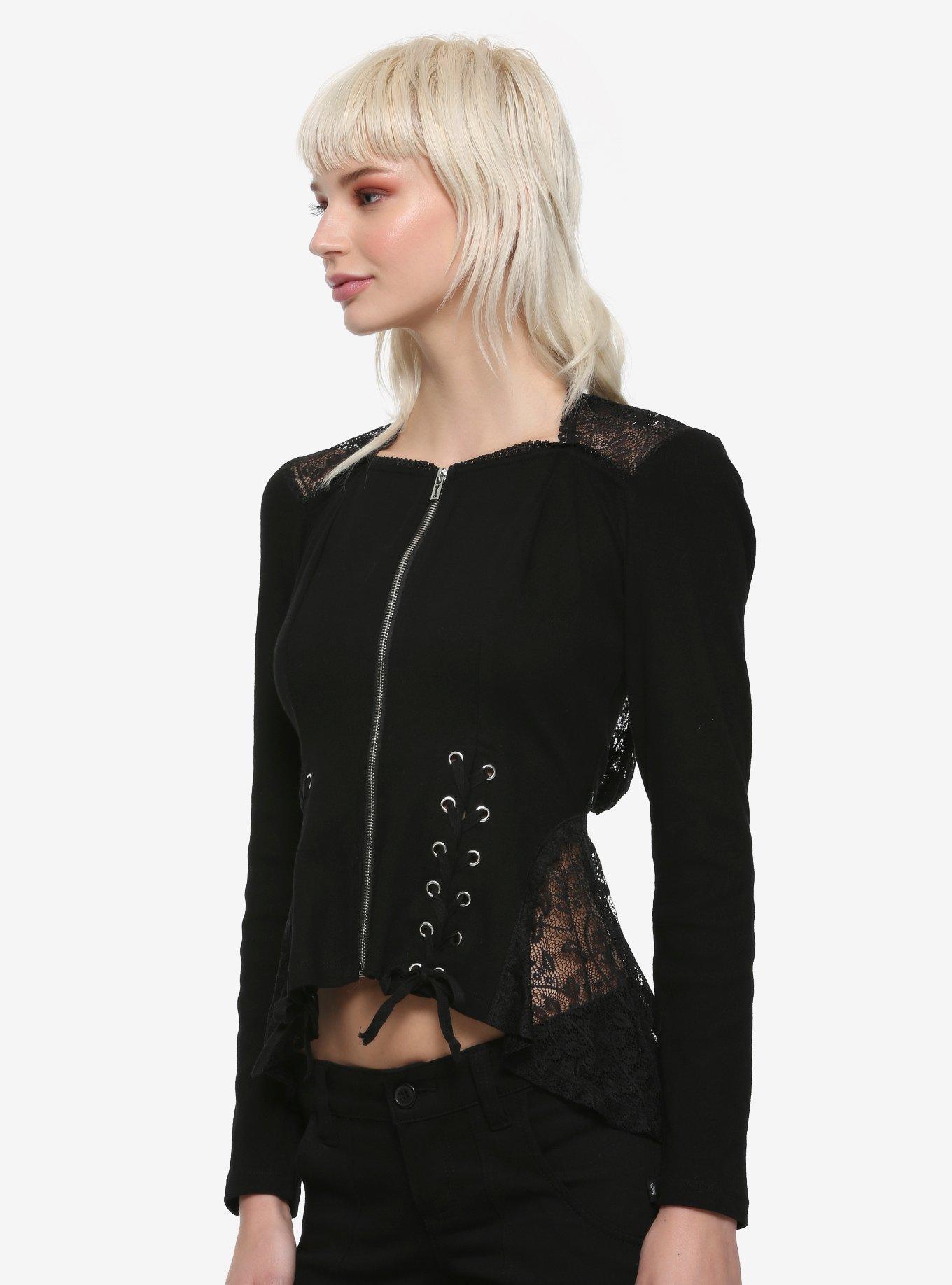 Royal Bones By Tripp Lace Hood Girls Hoodie