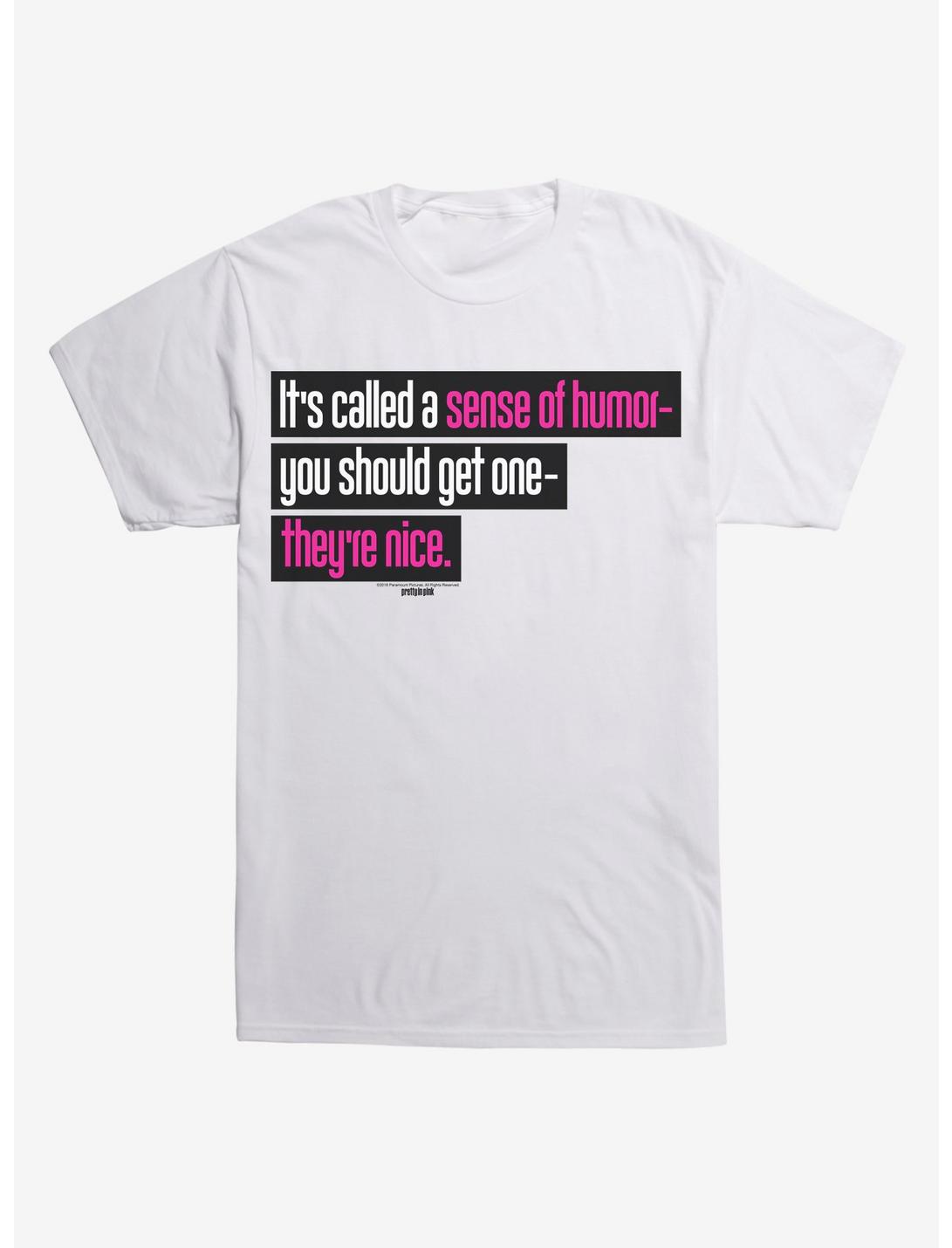 Pretty in Pink Sense of Humor T-Shirt, WHITE, hi-res