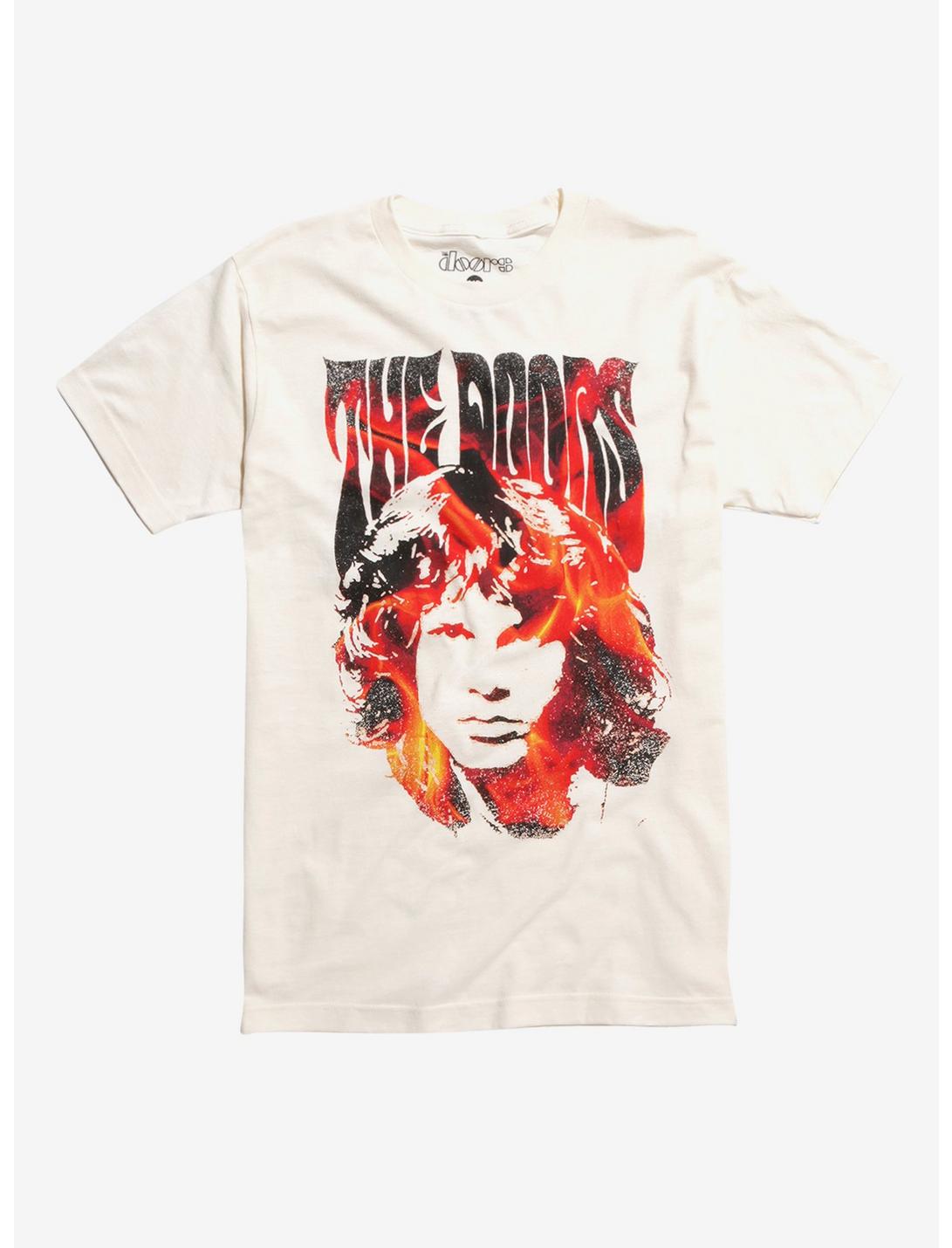 The Doors Jim Morrison Flame T-Shirt, WHITE, hi-res