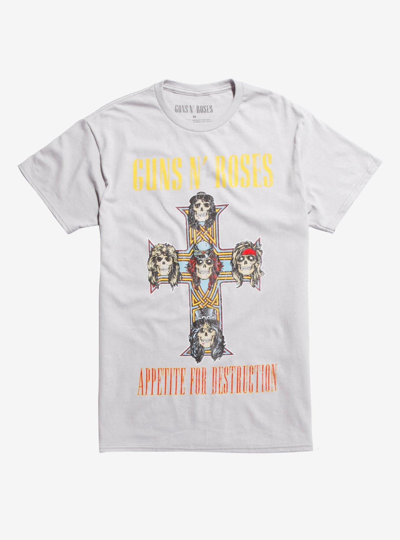 Guns N' Roses Appetite for Destruction Album Cover T-Shirt, GREY, hi-res