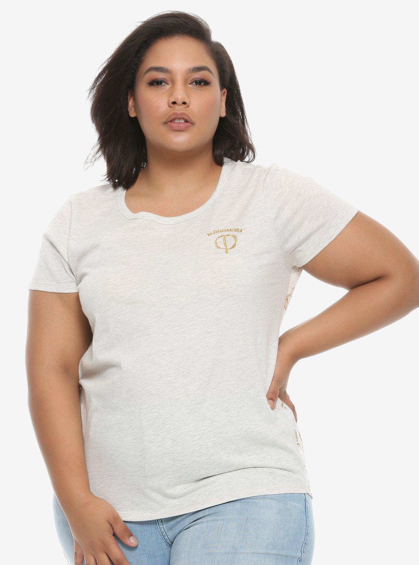 Harry Potter Charms Chiffon Back T-Shirt Plus Size, MULTI, hi-res