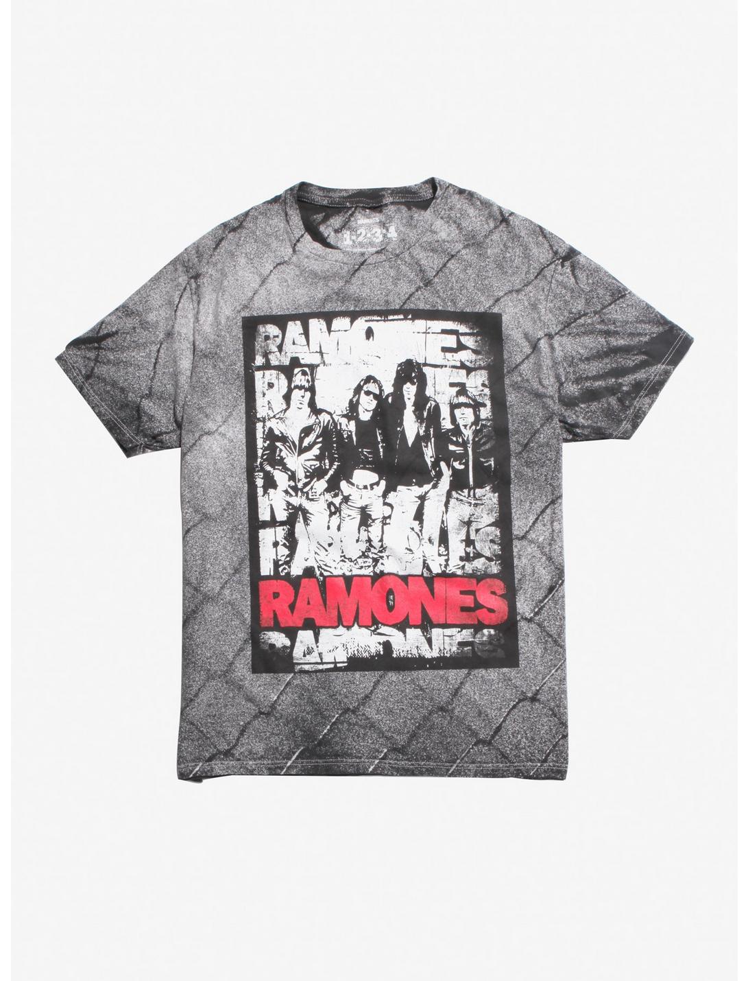 Ramones Chain Link Print T-Shirt, BLACK, hi-res