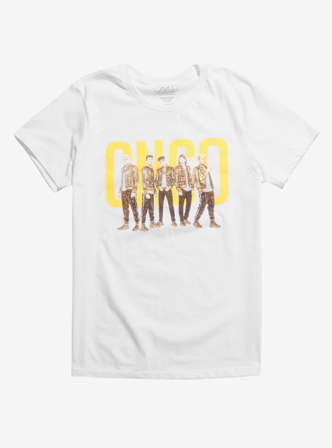 CNCO Logo Gold T-Shirt, WHITE, hi-res