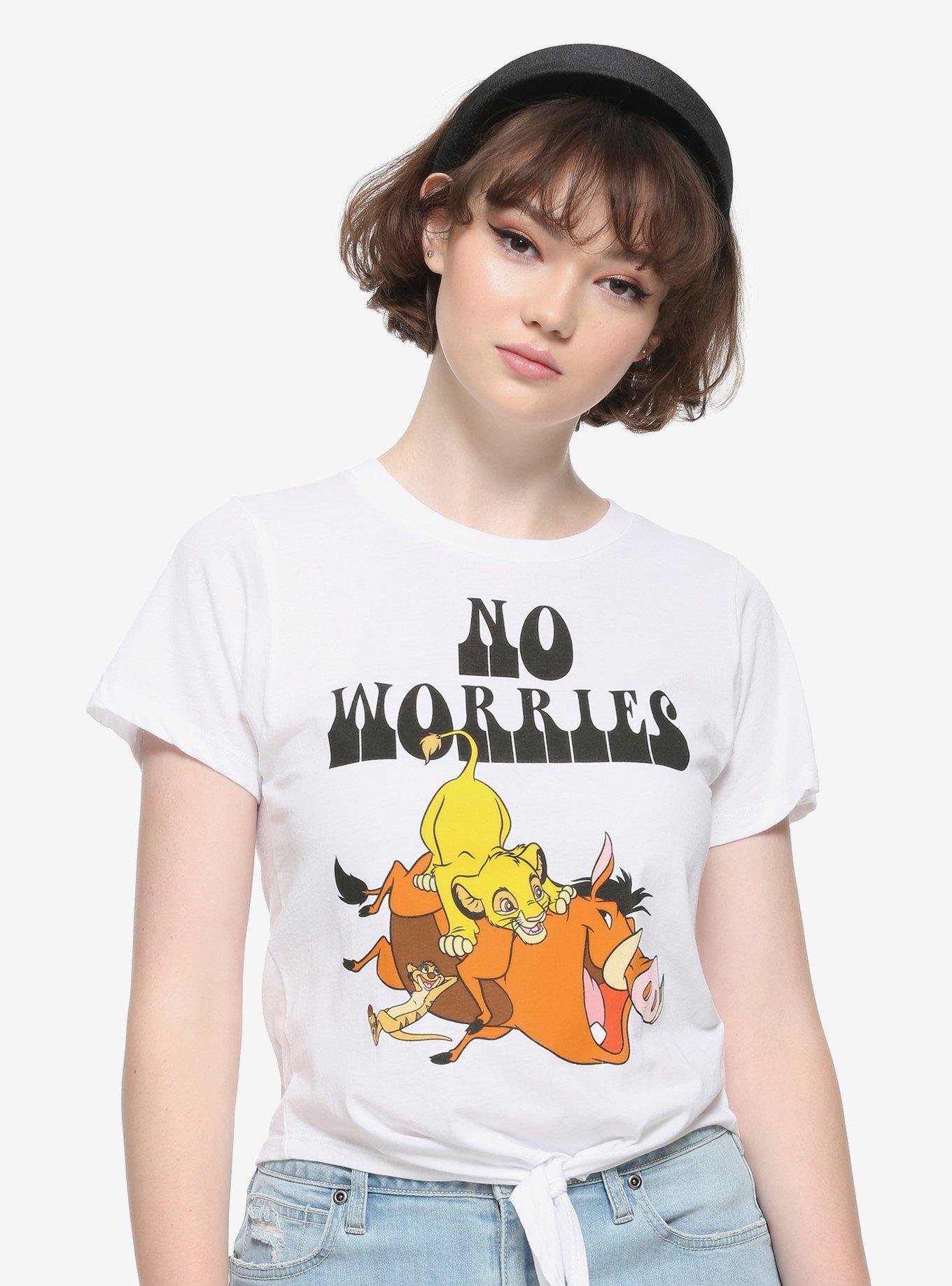 Disney The Lion King No Worries Tie-Front Girls T-Shirt | Hot Topic