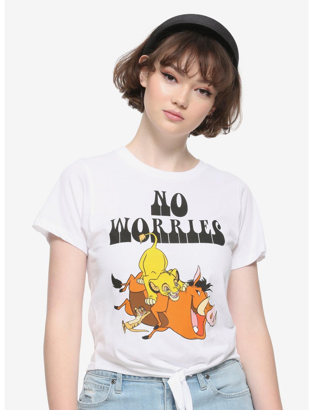 Disney The Lion King No Worries Tie-Front Girls T-Shirt, MULTI, hi-res
