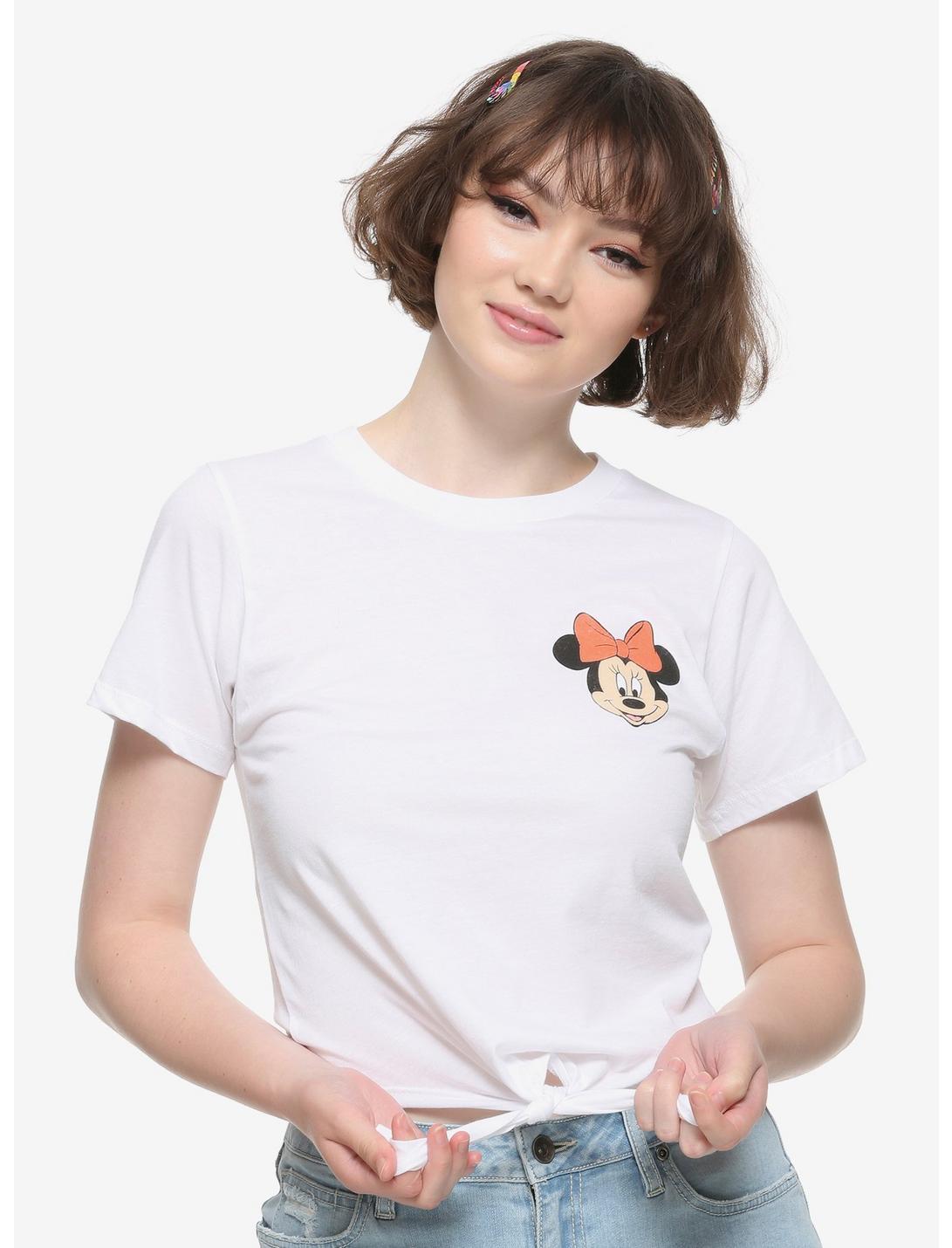 Disney Minnie Mouse Smile Tie-Front Girls T-Shirt, MULTI, hi-res