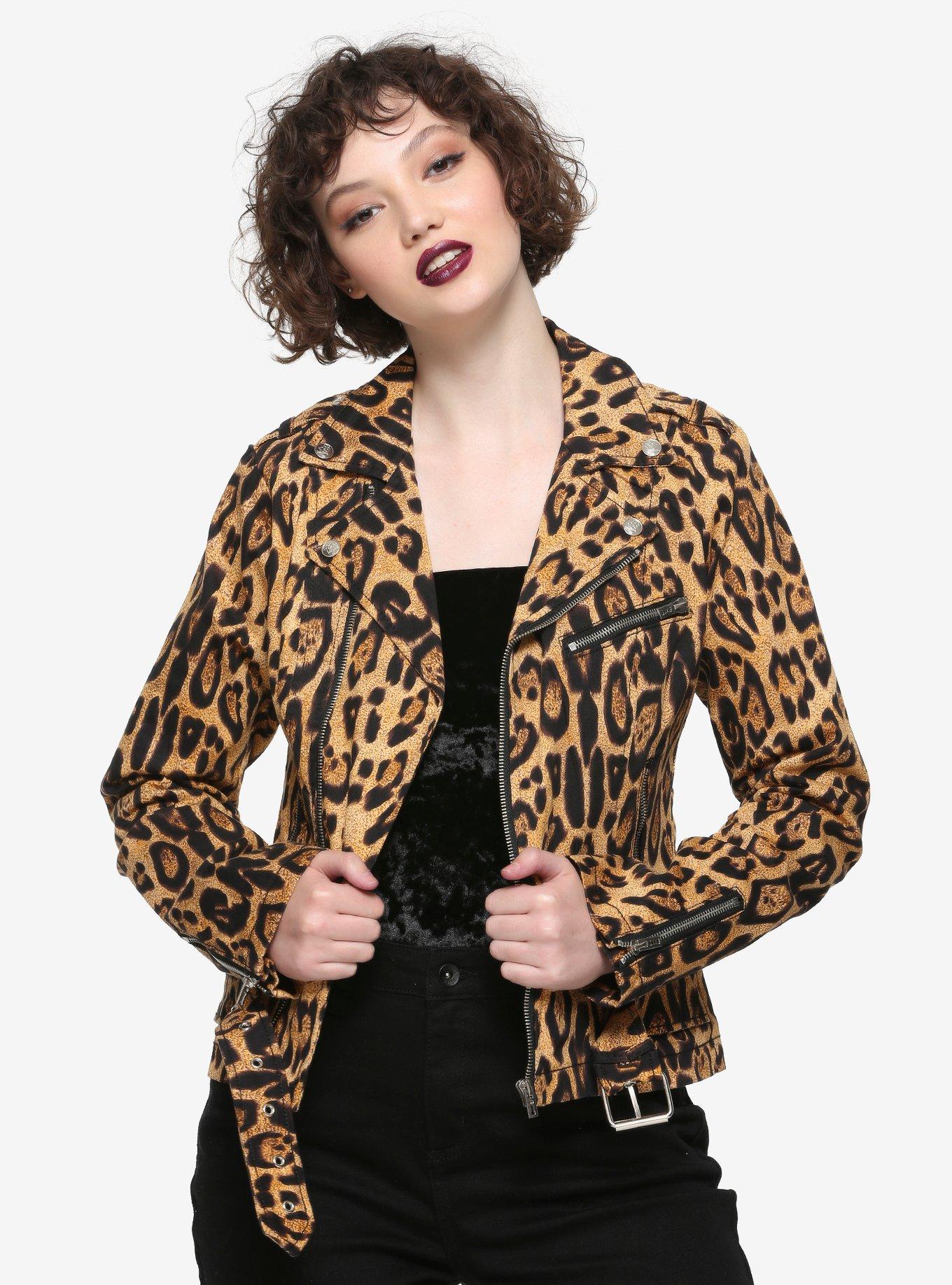 Royal Bones By Tripp Cheetah Motorcycle Jacket | Hot Topic