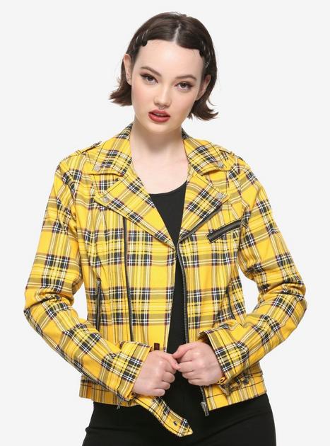 Royal Bones By Tripp Yellow Plaid Girls Jacket Hot Topic
