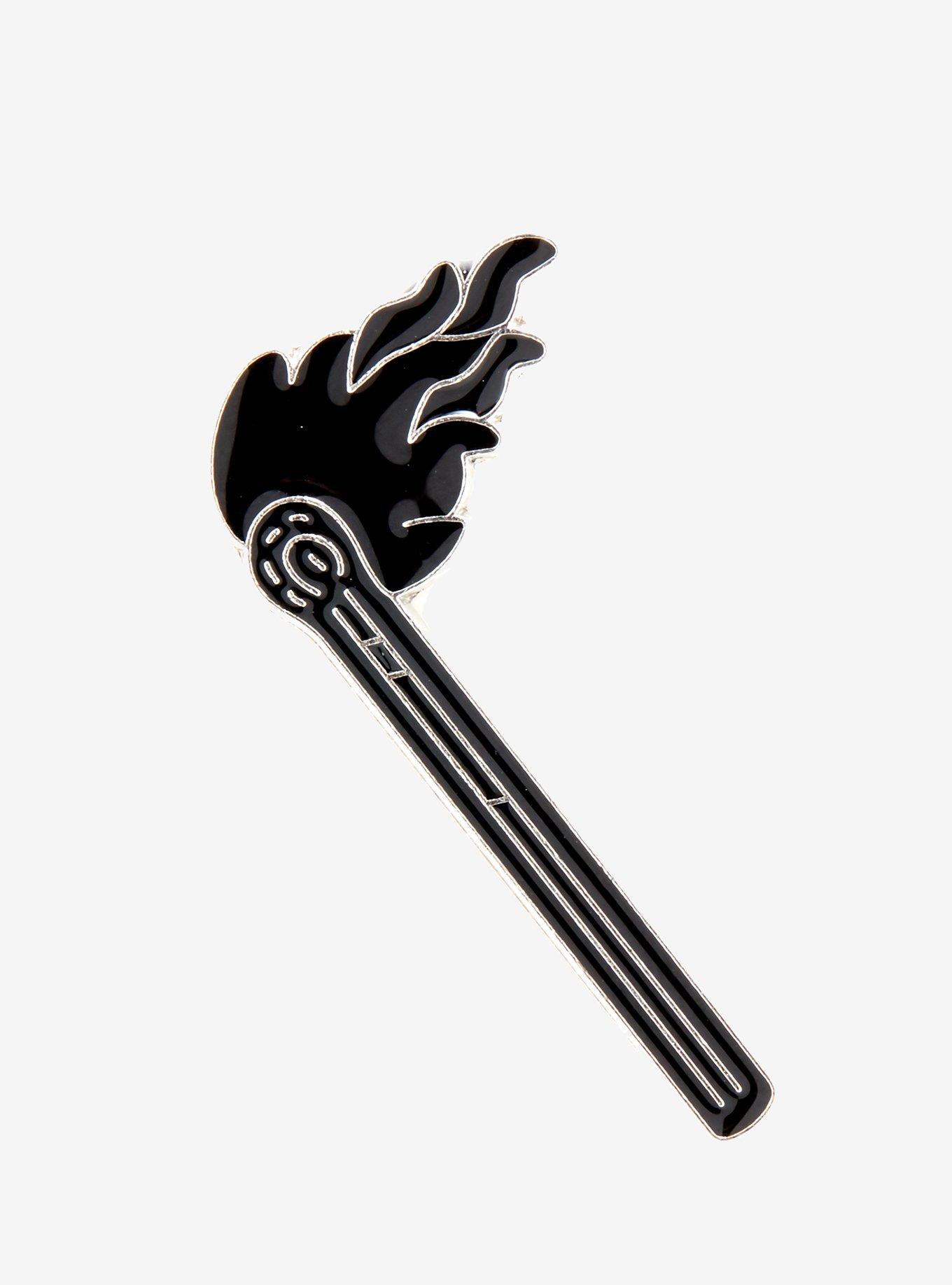 Lit Match Enamel Pin, , hi-res