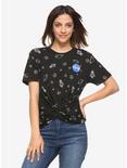NASA Cartoon Print Twist-Front Girls T-Shirt, MULTI, hi-res