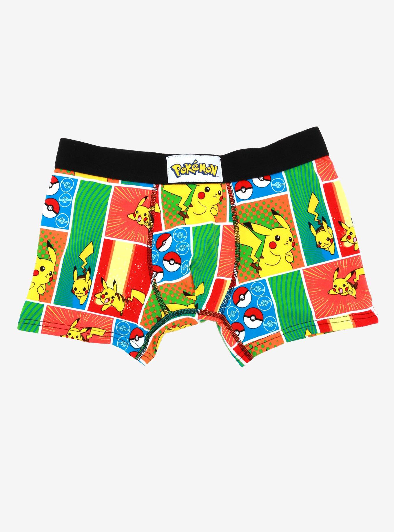 Nintendo Pokemon Pikachu Boxer Shorts, Medium Black at