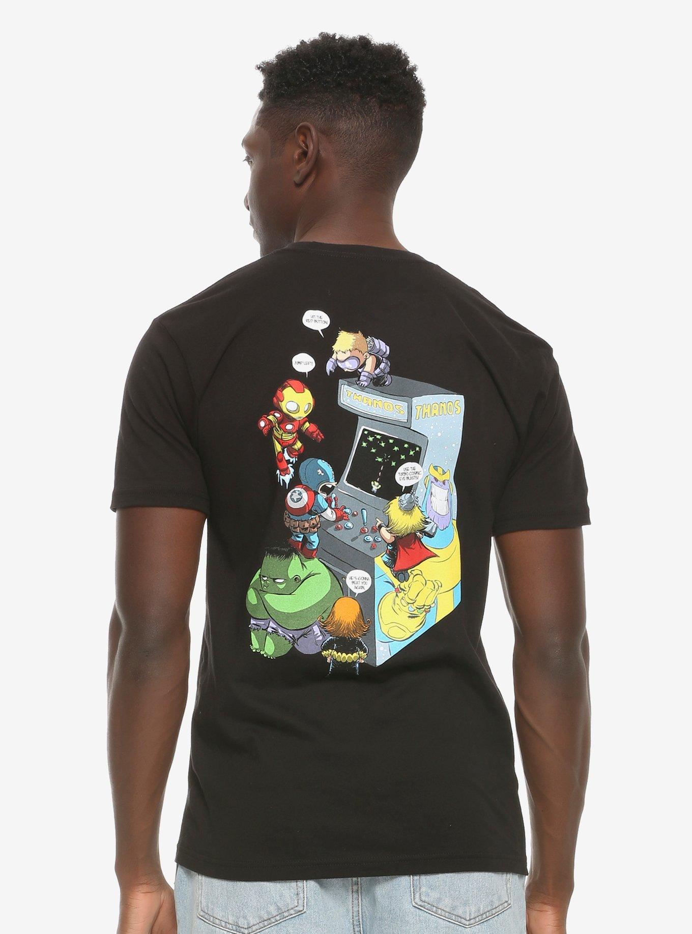 Marvel Avengers Arcade T-Shirt - BoxLunch Exclusive, BLACK, hi-res