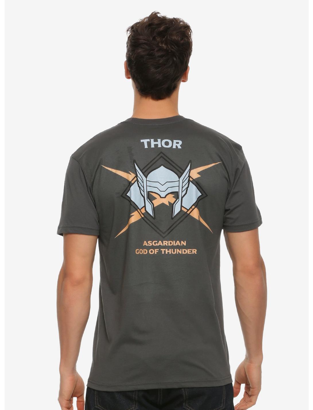 Marvel Thor Mjolnir Asgard Diamond T-Shirt - BoxLunch Exclusive, GREY, hi-res