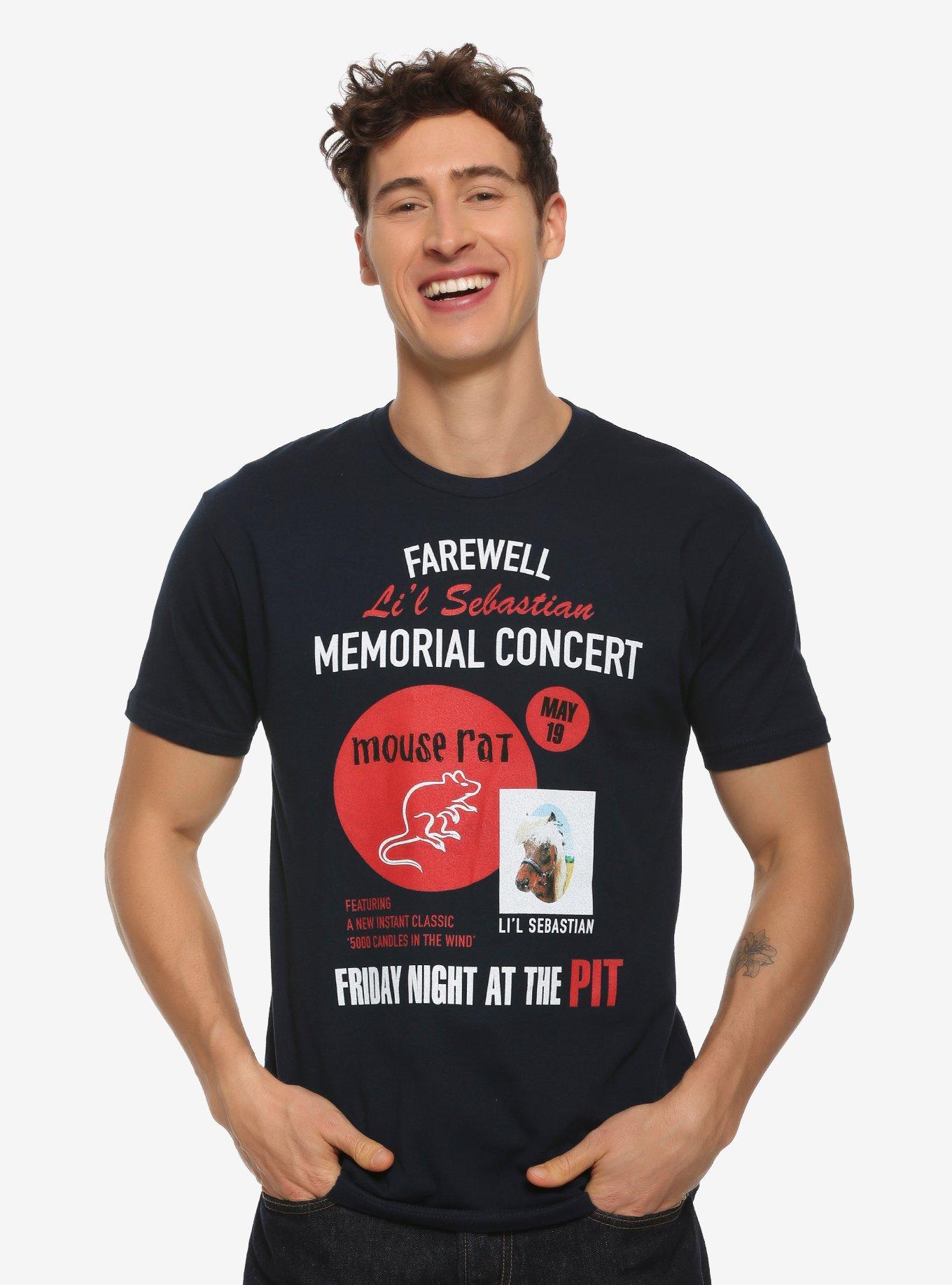 Parks and Recreation Lil Sebastian Memorial T-Shirt - BoxLunch Exclusive, BLUE, hi-res