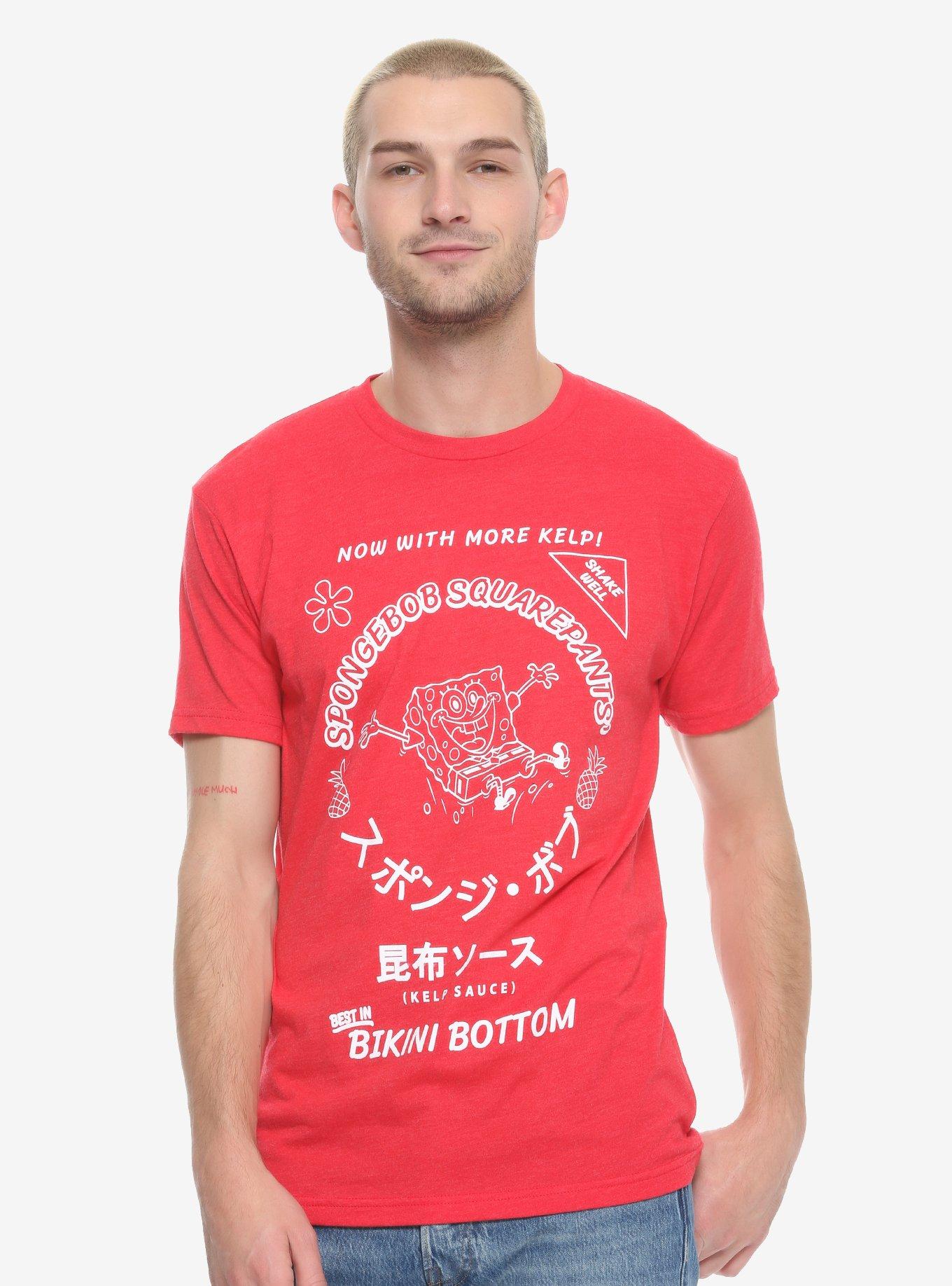 SpongeBob SquarePants Kelp Sauce T-Shirt - BoxLunch Exclusive, RED, hi-res