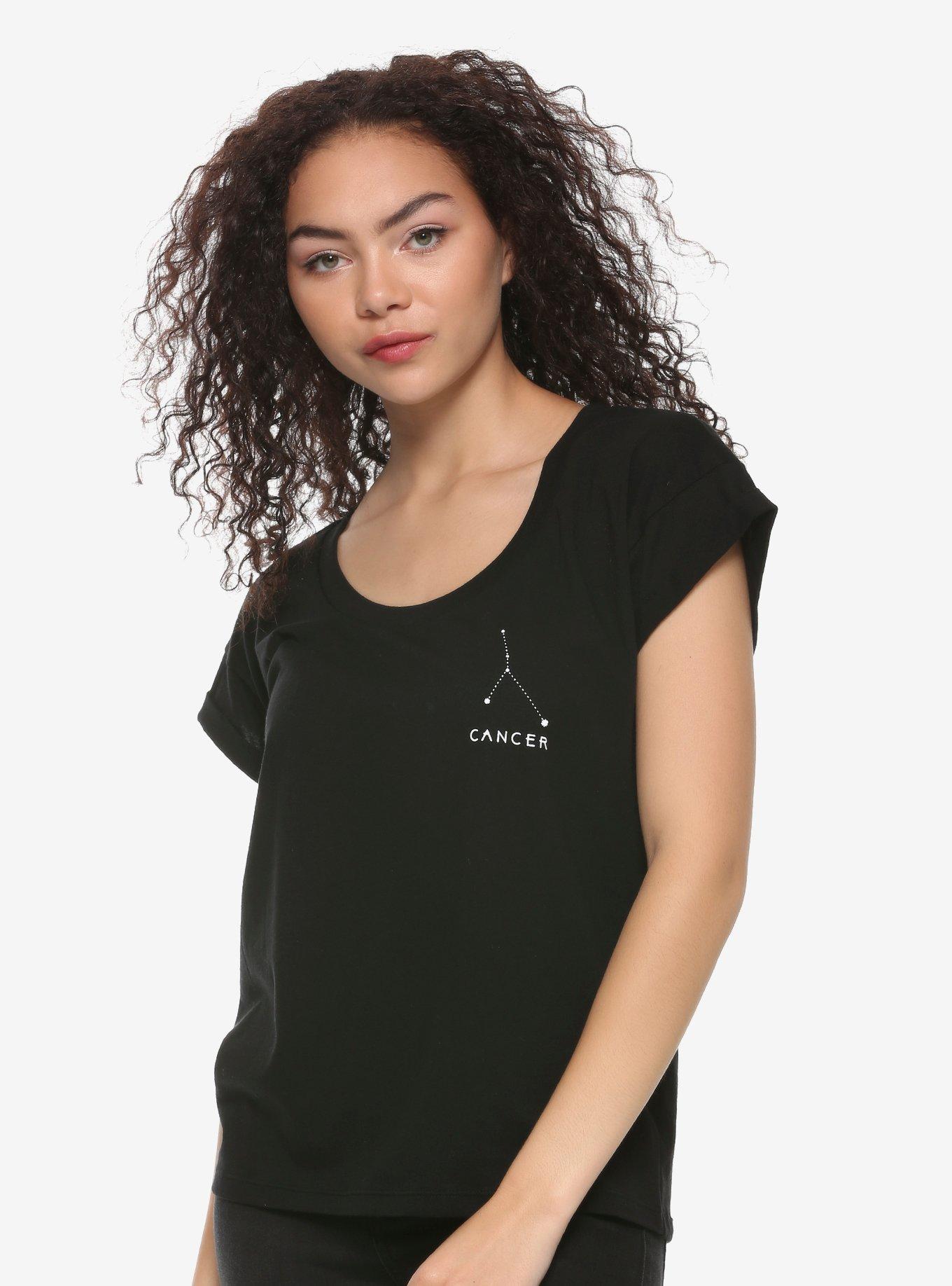 Cancer Zodiac Girls T-Shirt, BLACK, hi-res