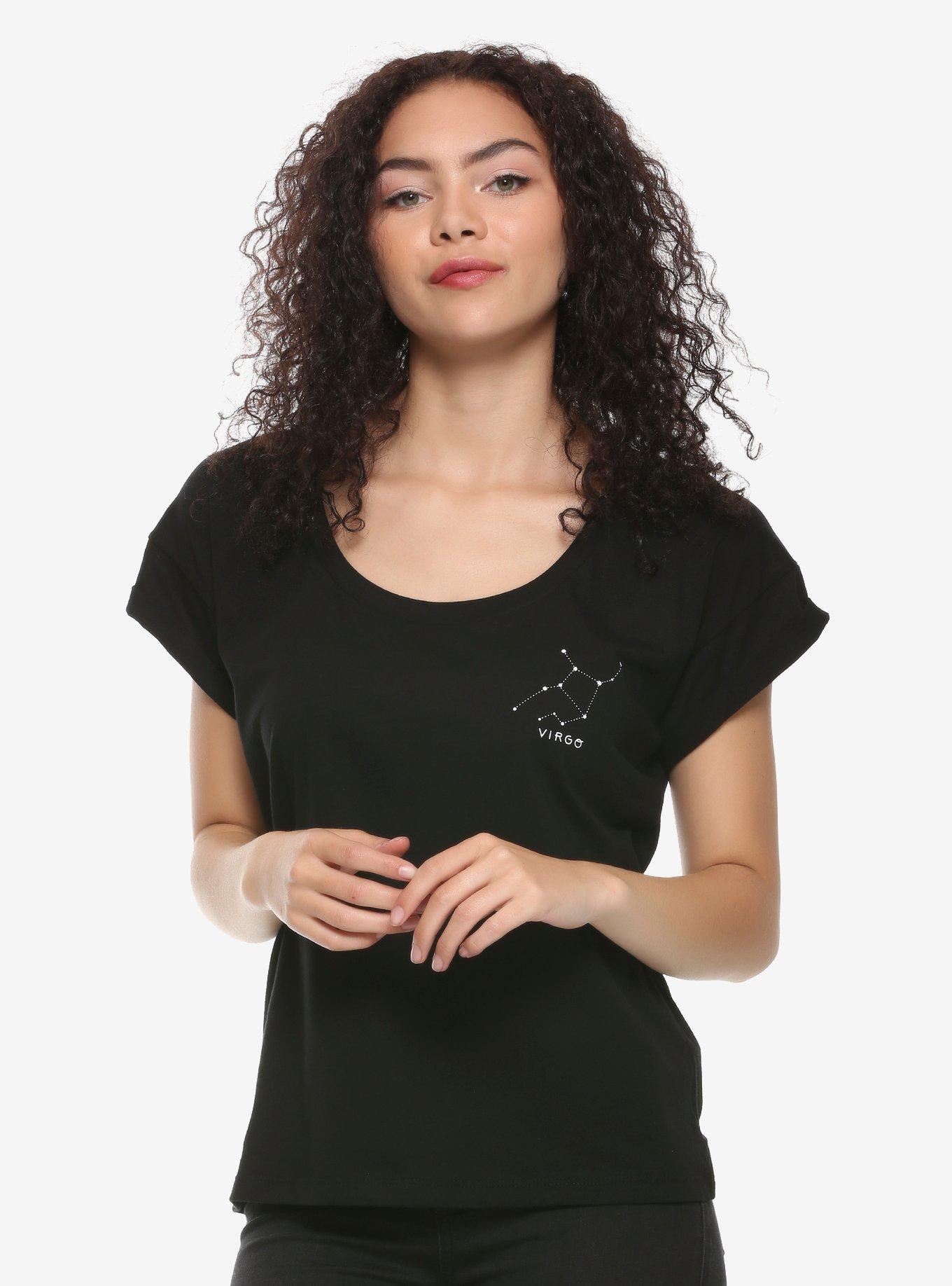 Virgo Zodiac Girls T-Shirt, BLACK, hi-res