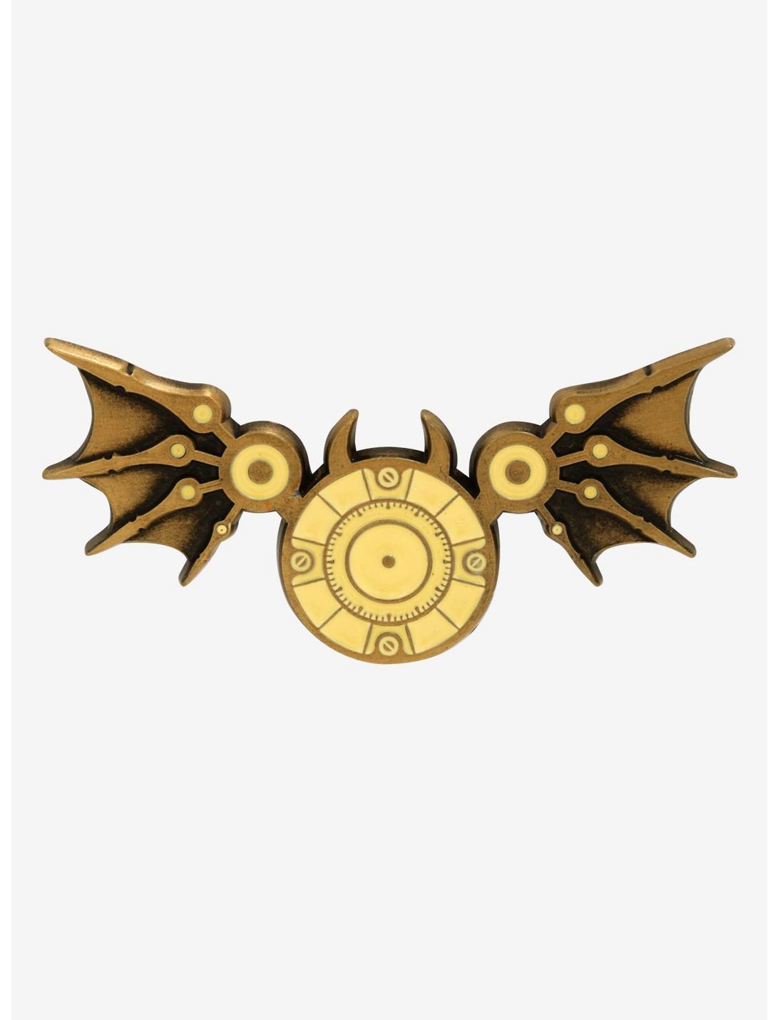 Steampunk Bat Enamel Pin, , hi-res