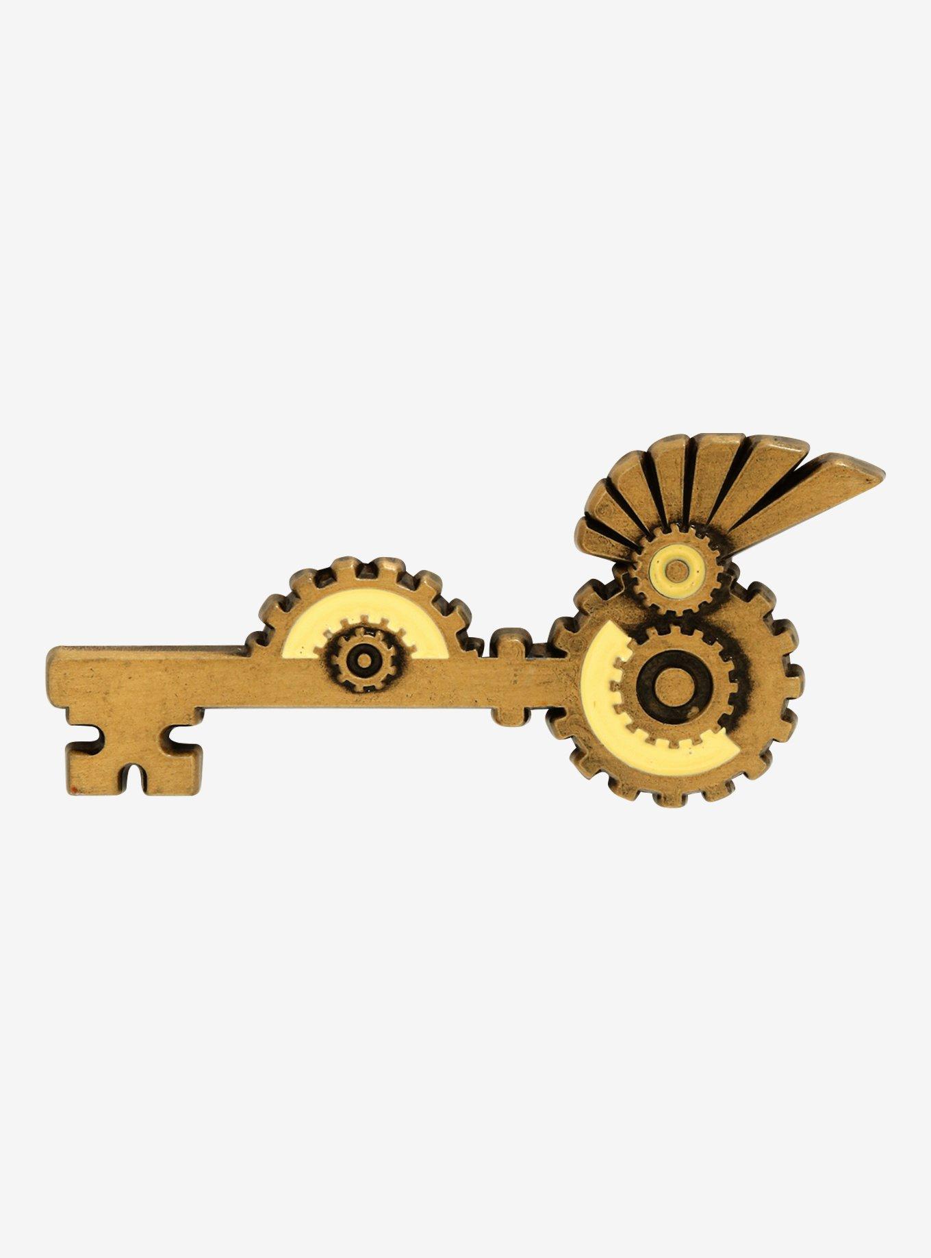 Steampunk Key Enamel Pin, , hi-res