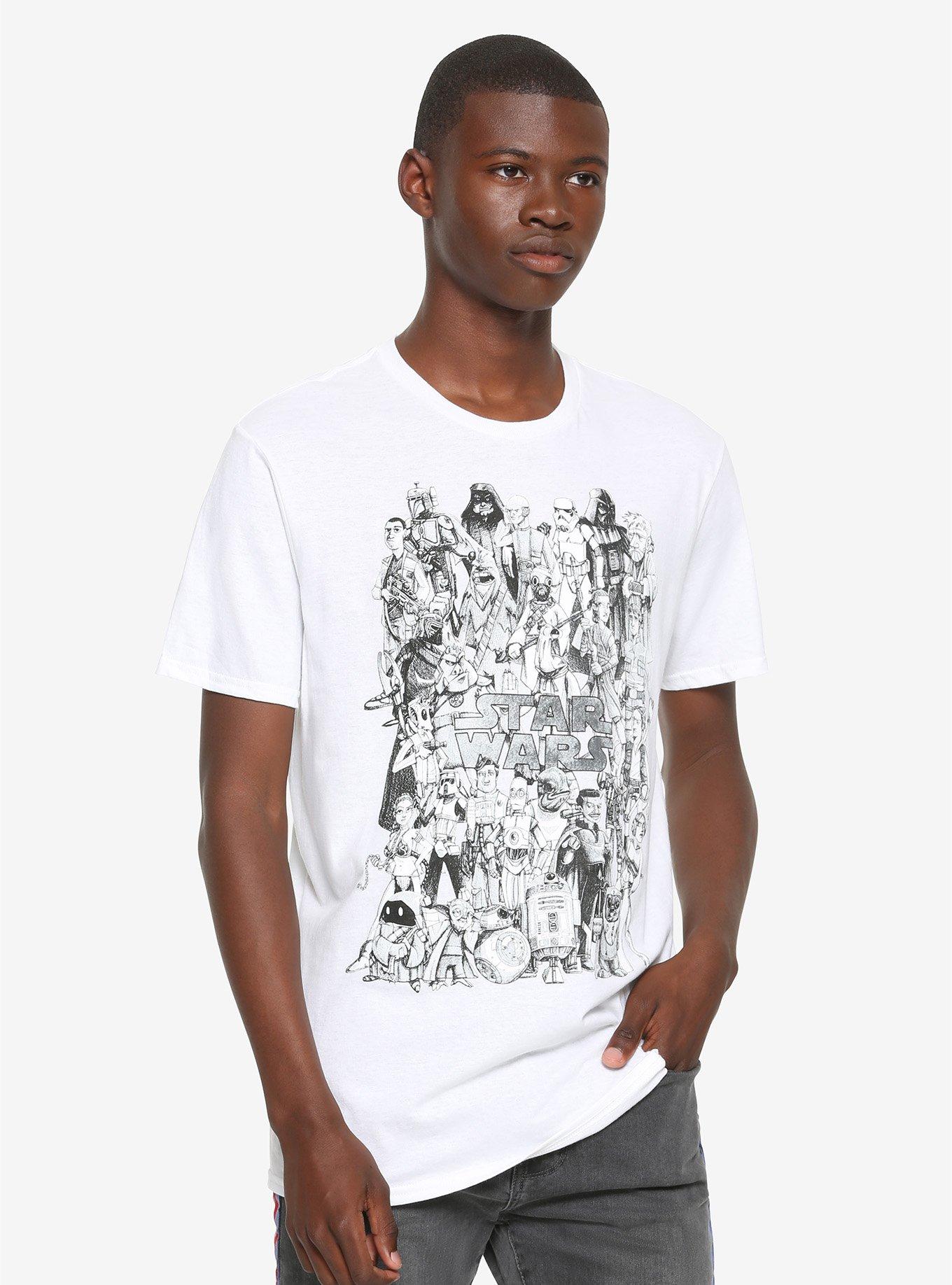 Our Universe Star Wars Group Sketch T-Shirt, MULTI, hi-res