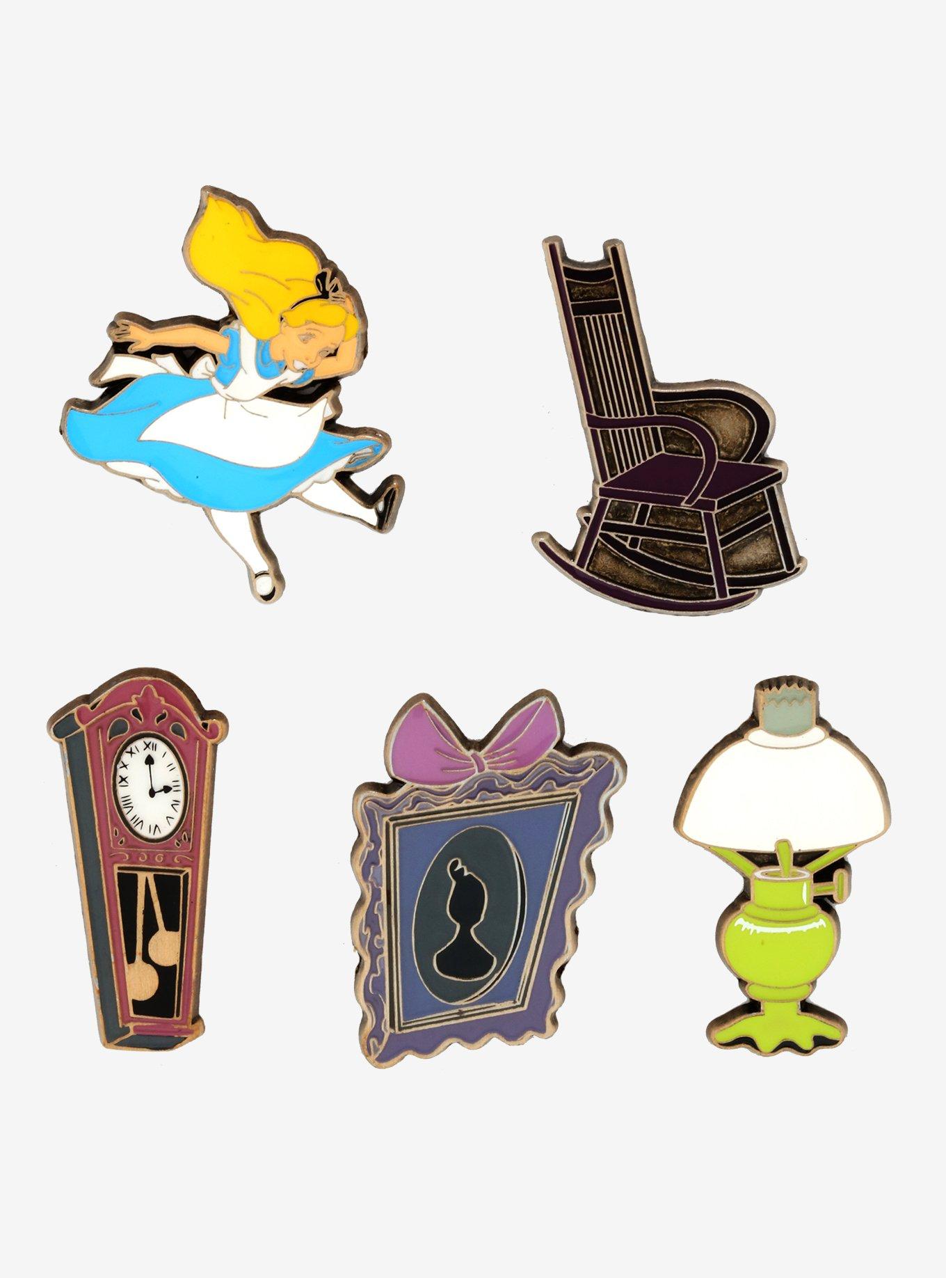 Loungefly Disney Alice In Wonderland Falling Alice Enamel Pin Set, , hi-res
