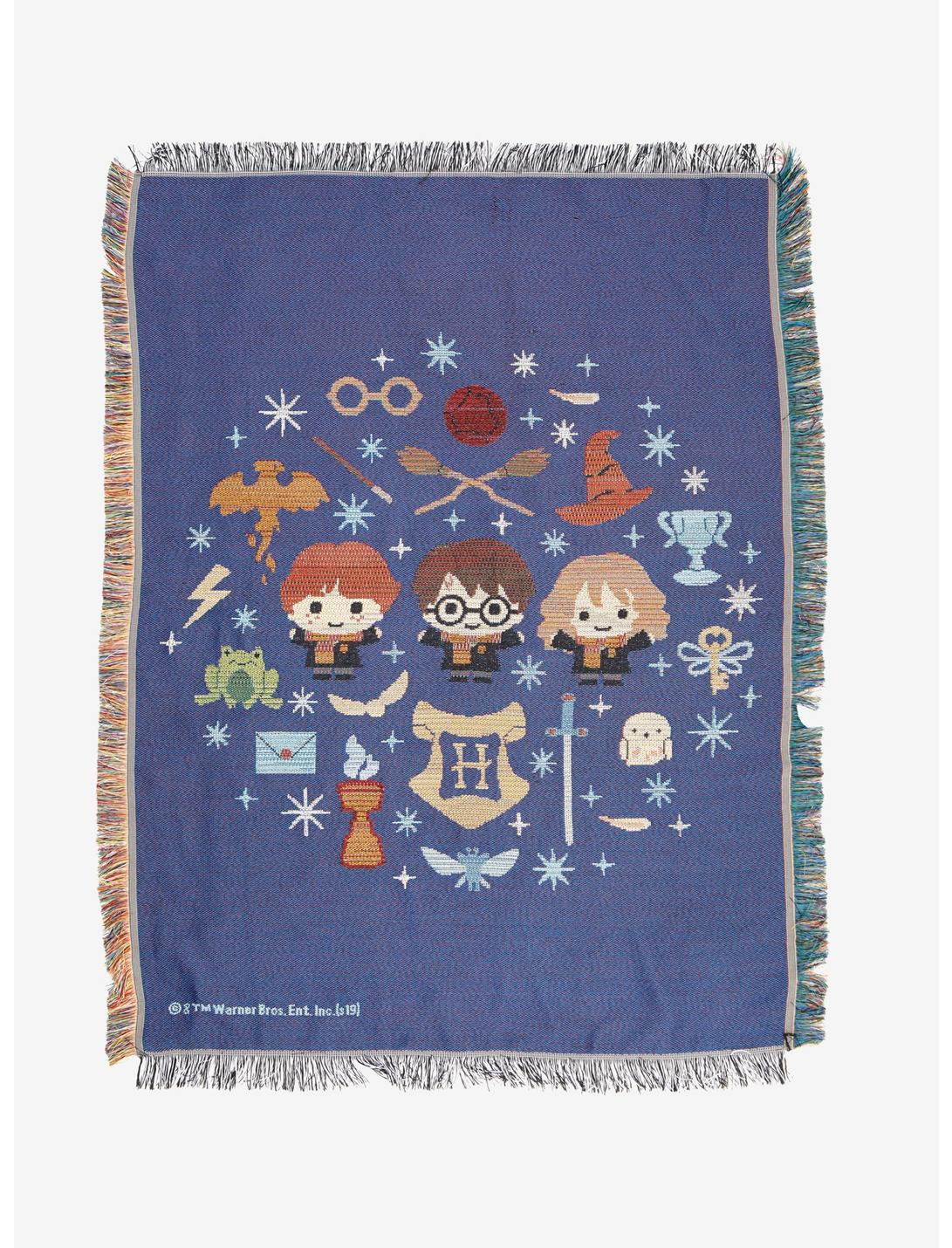 Harry Potter Chibi Woven Tapestry Throw, , hi-res