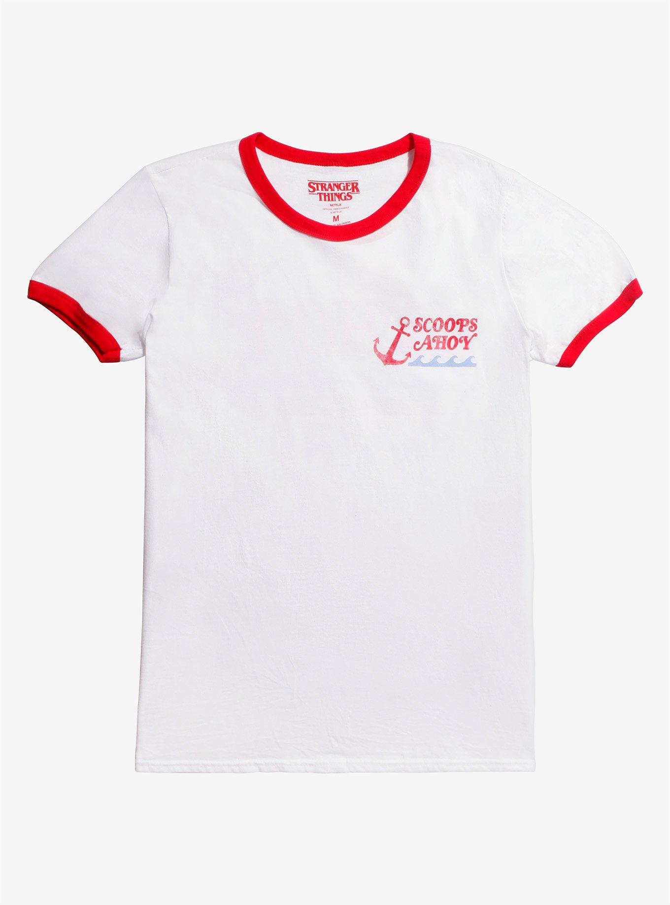 Stranger Things Scoops Ahoy Ringer T-Shirt