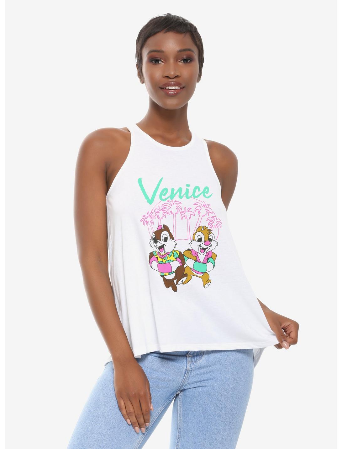 Disney Chip 'n Dale Venice Women's Tank Top - BoxLunch Exclusive, WHITE, hi-res