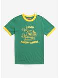 Stranger Things Camp Know Where Ringer T-Shirt, GOLD, hi-res