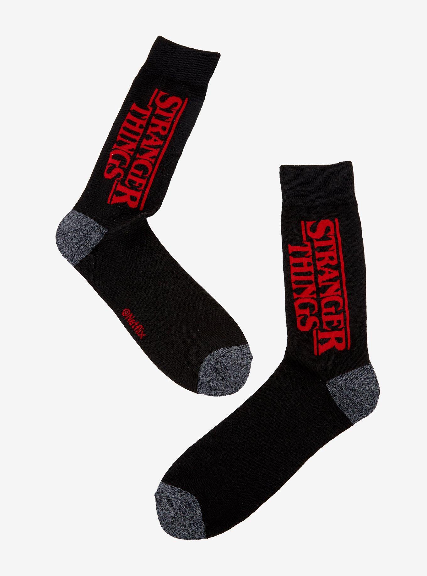 Stranger Things Logo Crew Socks, , hi-res
