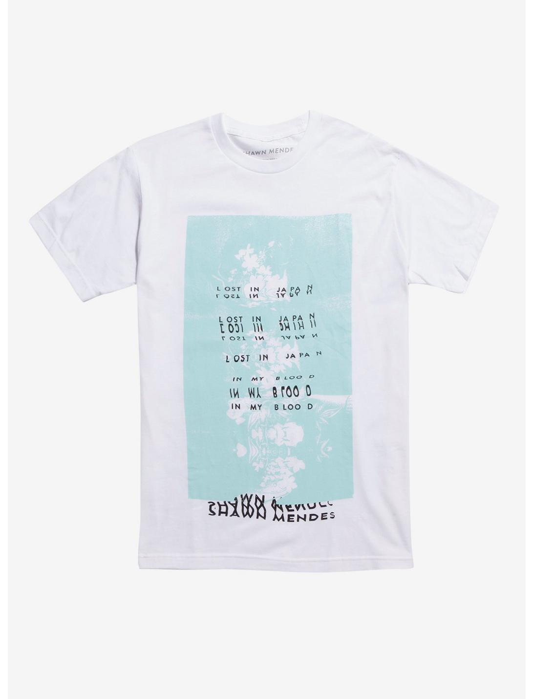 Shawn Mendes Lost In Japan In My Blood T-Shirt, WHITE, hi-res