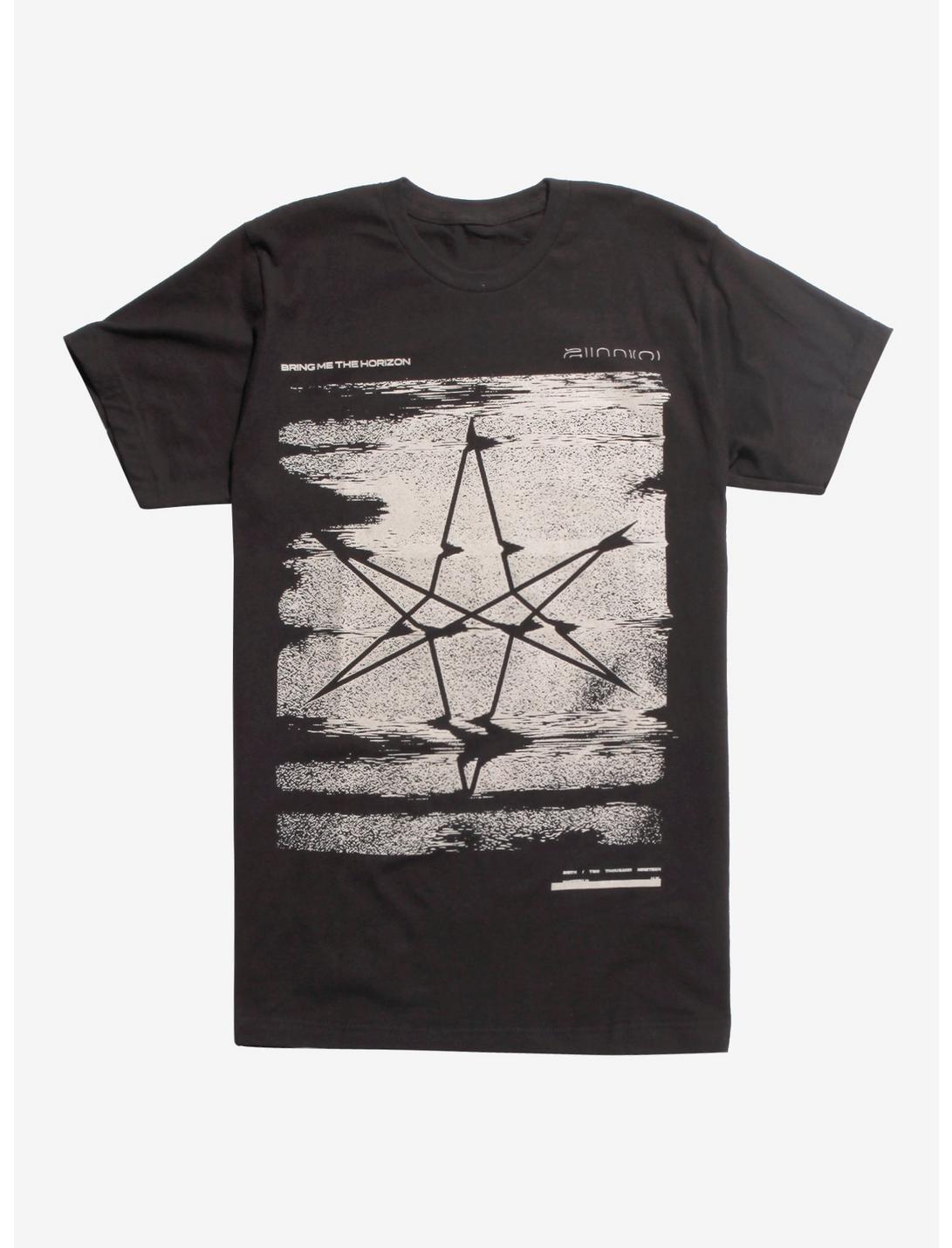 Bring Me The Horizon AMO Distorted Logo T-Shirt, BLACK, hi-res