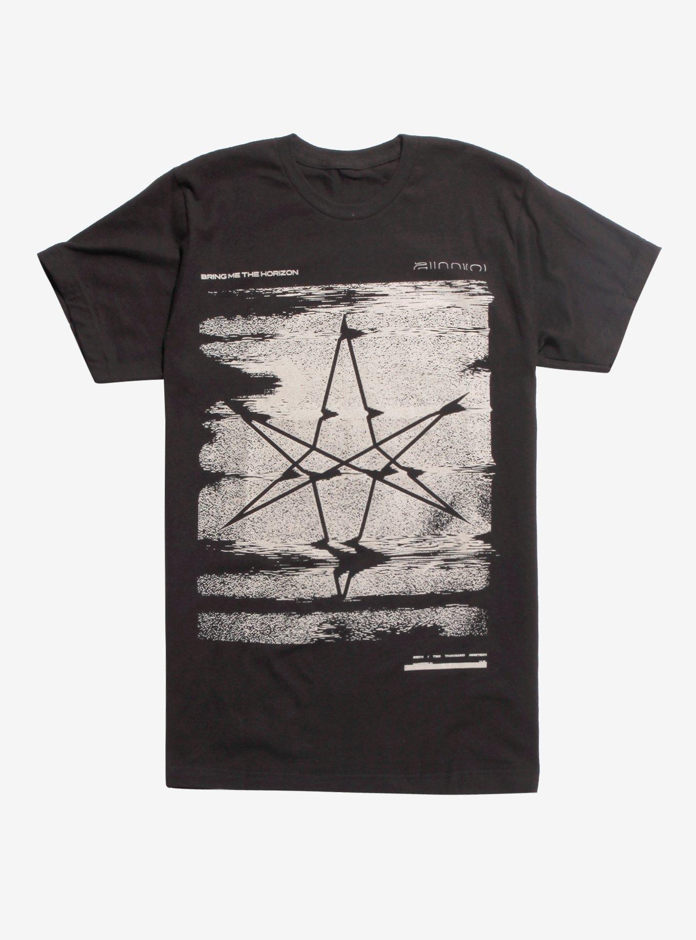 Bring Me The Horizon AMO Distorted Logo T-Shirt, BLACK, hi-res