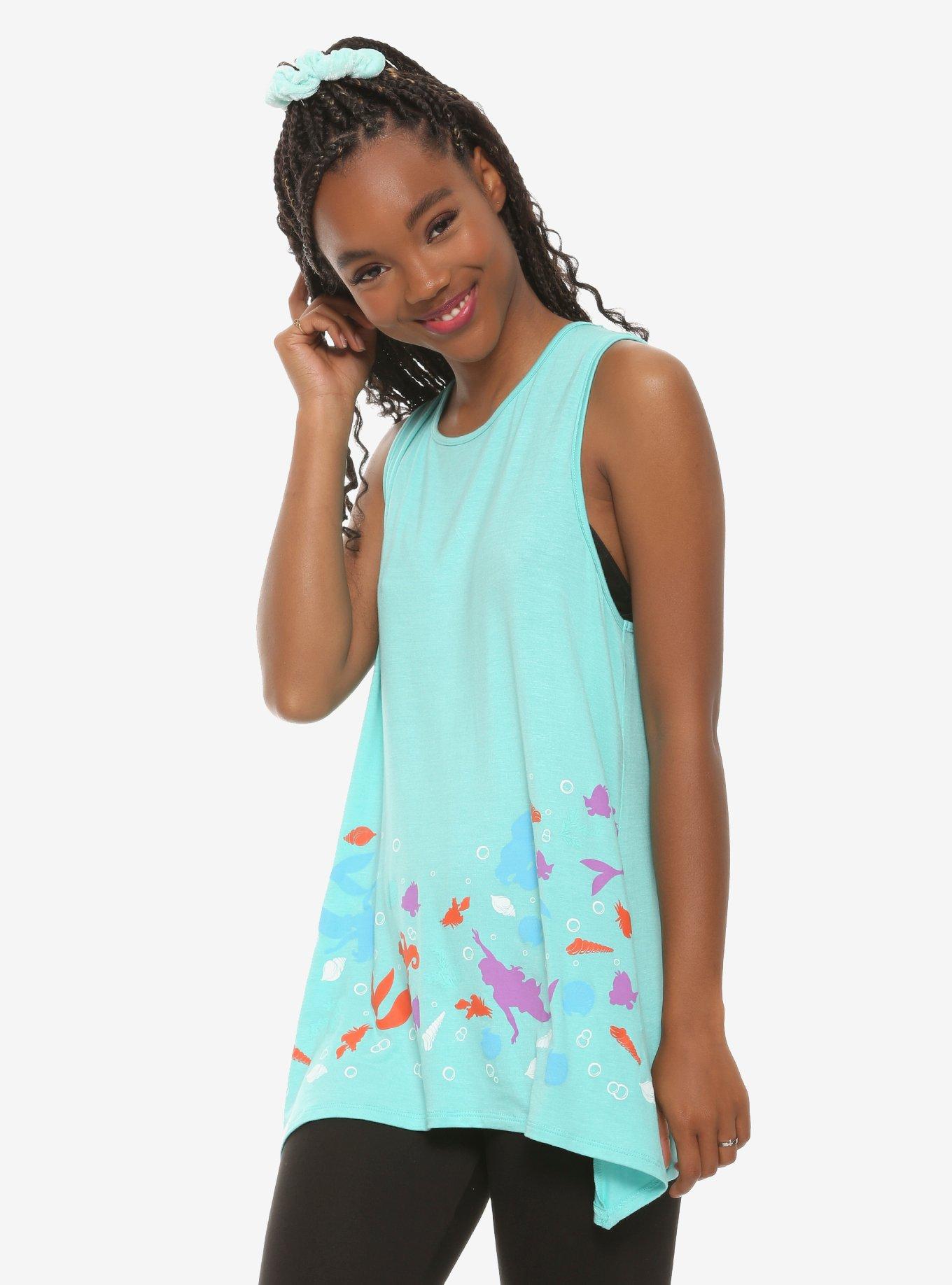 Disney The Little Mermaid Silhouette Shark Bite Tank Top, MULTI, hi-res