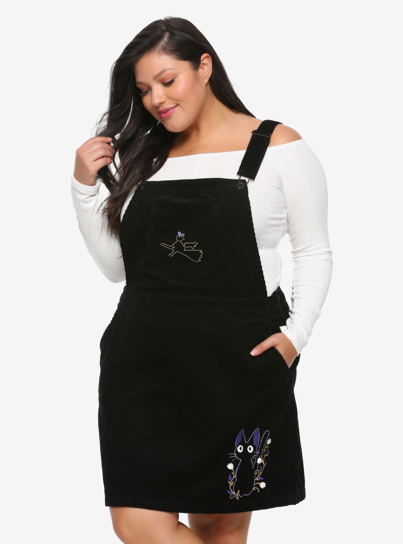 Studio Ghibli Kiki's Delivery Service Corduroy Skirtall Plus Size, BLACK, hi-res