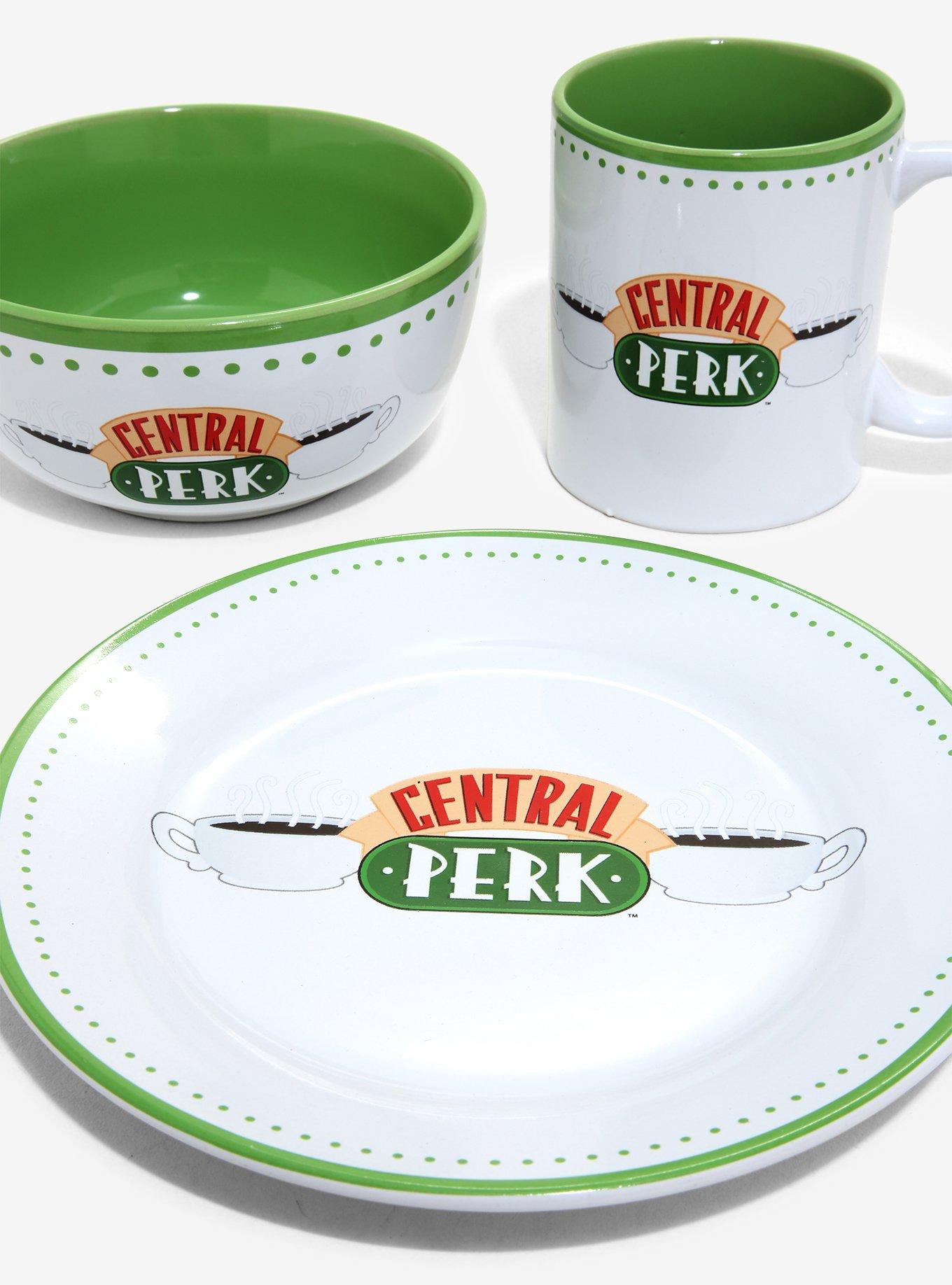 Friends Central Perk 12 Piece Dinner Set with 4 Bowls 4 Dinner Plates and 4 Side Plates Friends TV Series Central Perk Dinnerware