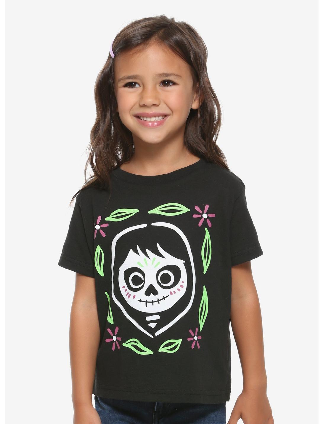 Disney Pixar Coco Miguel Skeleton Face Toddler T-Shirt - BoxLunch Exclusive, BLACK, hi-res