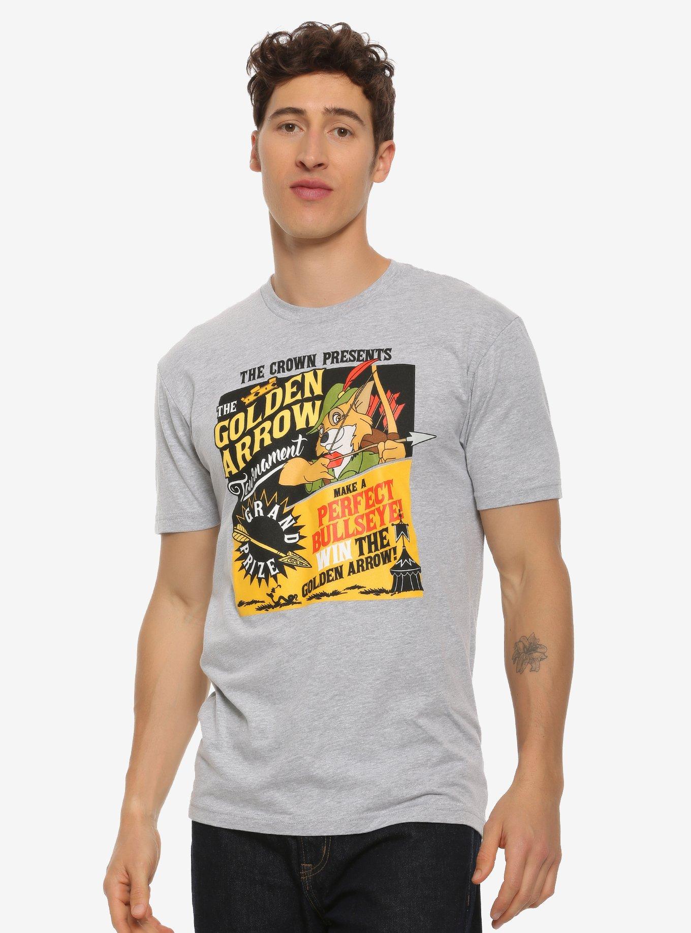 Disney Robin Hood Archery Tournament T-Shirt - BoxLunch Exclusive, GREY, hi-res