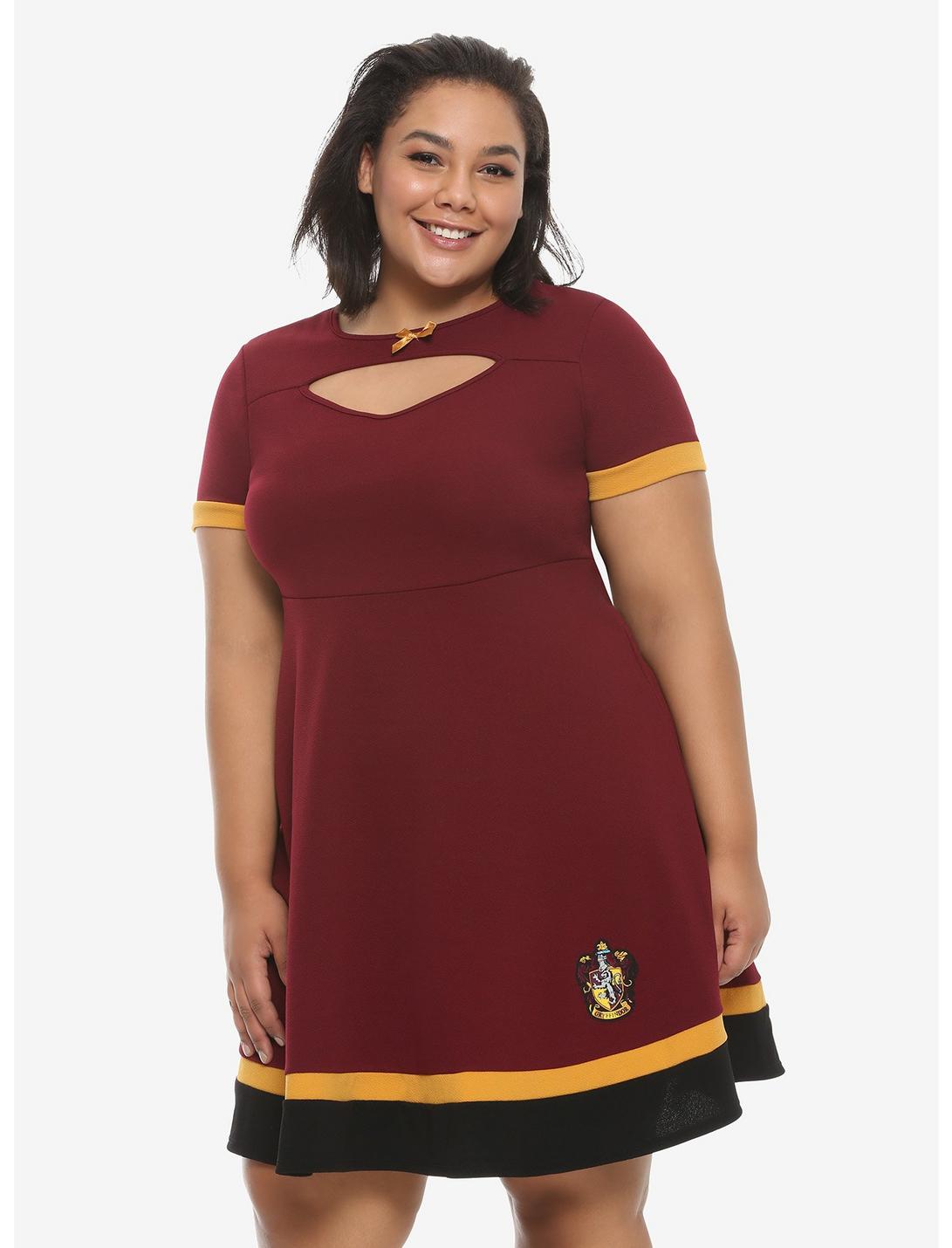 Harry Potter Gryffindor Color-Block Dress Plus Size, MULTI, hi-res