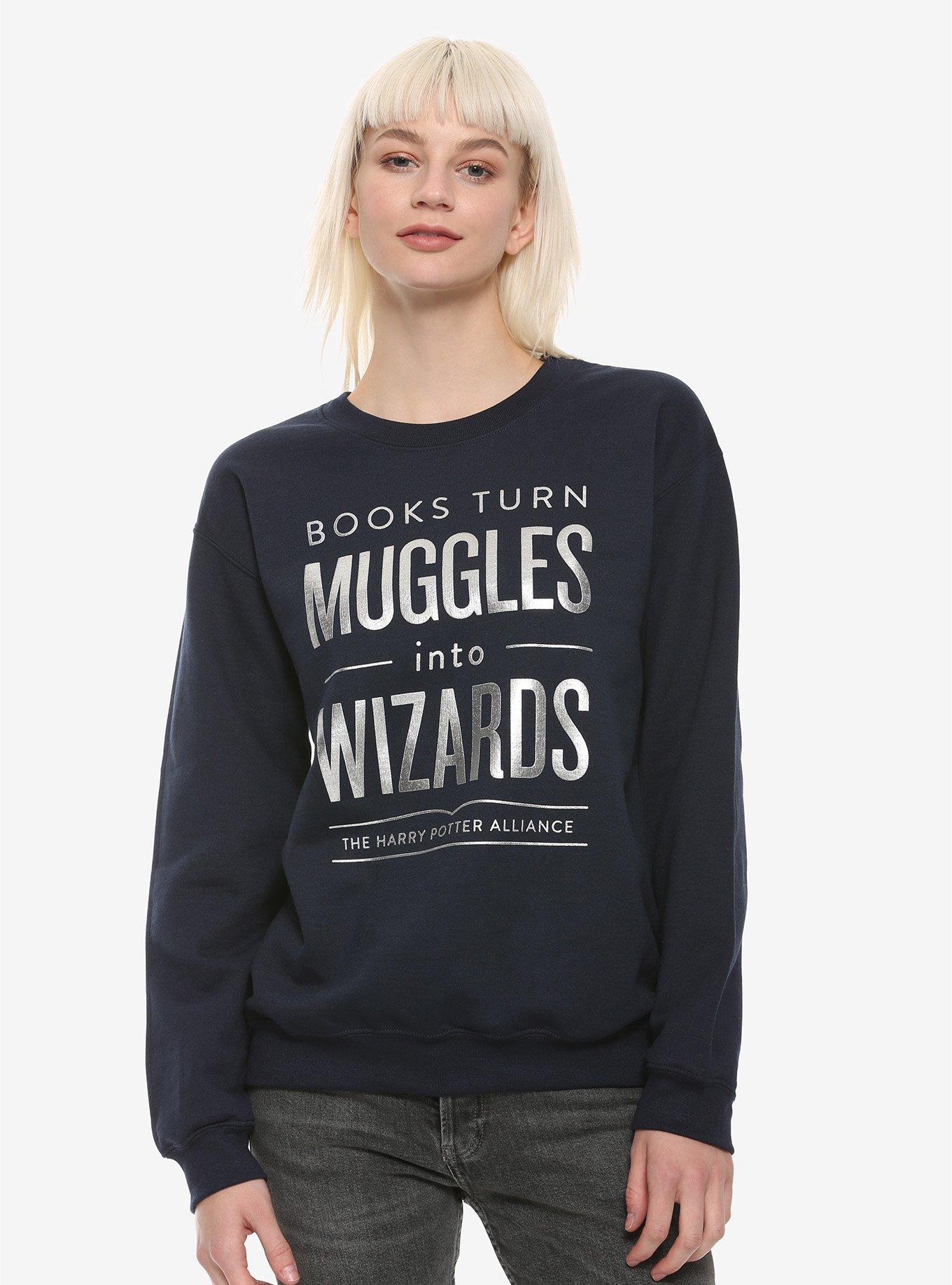 Harry Potter Books Turn Muggles Into Wizards Girls Sweatshirt, MULTI, hi-res